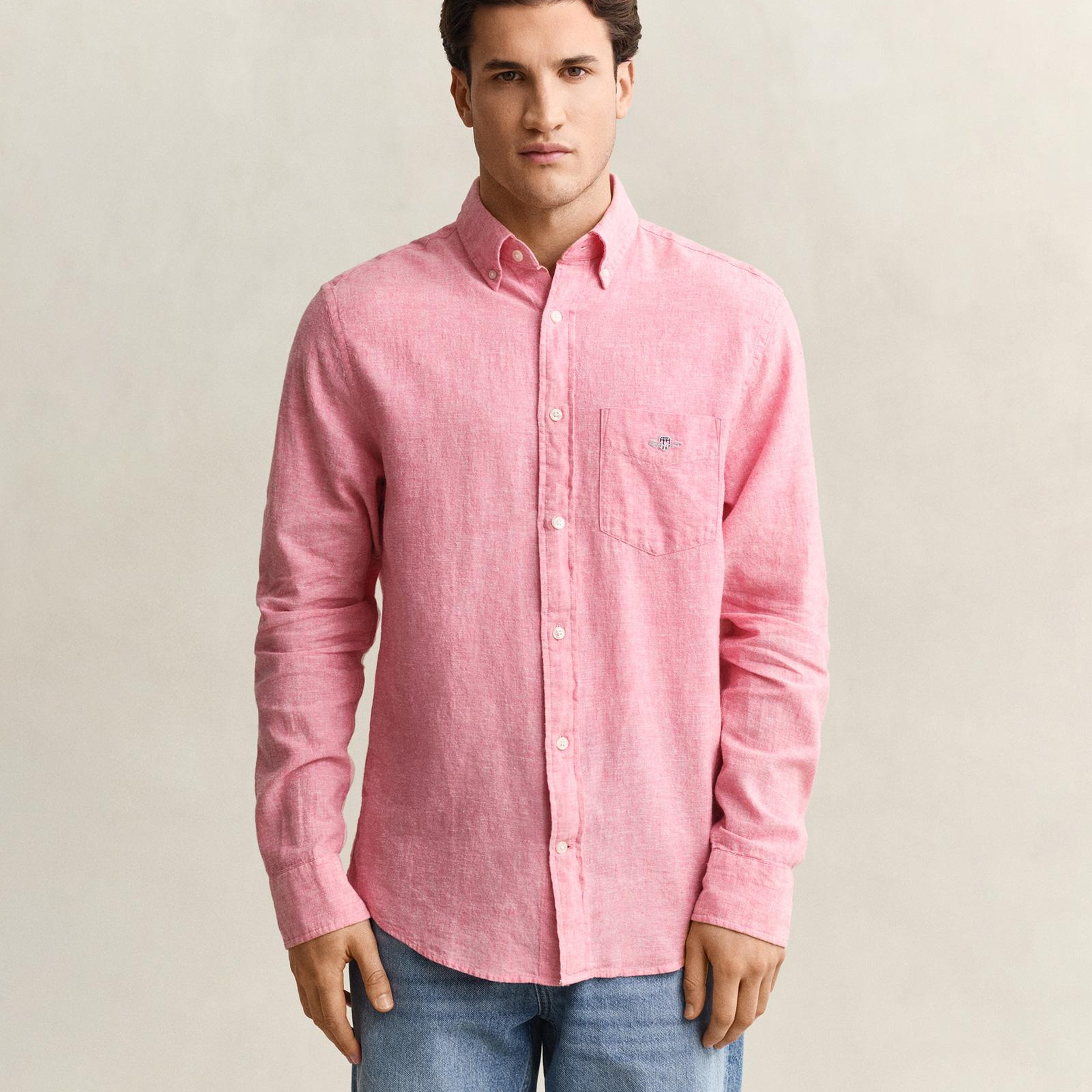 GANT Erkek Pembe Regular Fit Logolu Gömlek