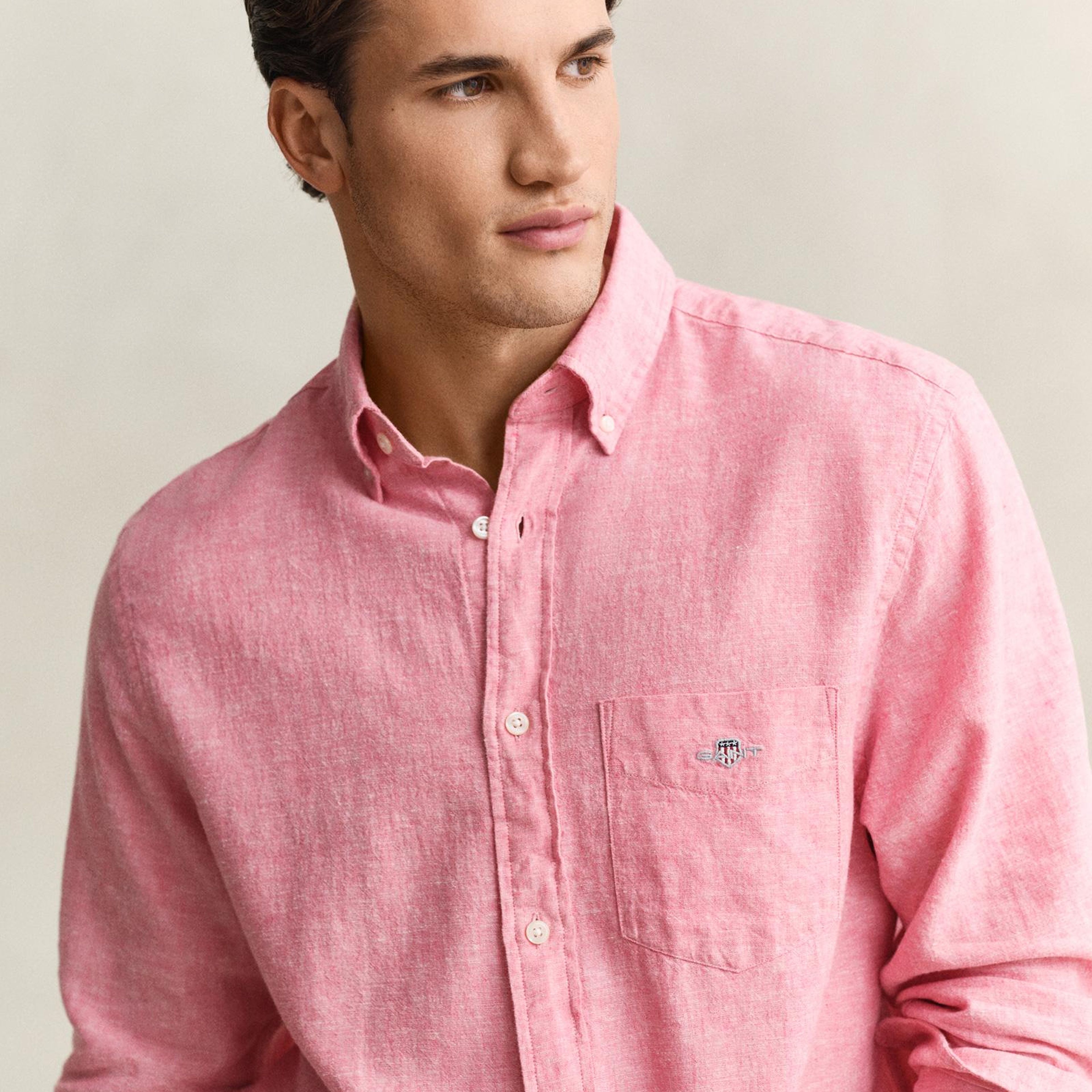 GANT Erkek Pembe Regular Fit Logolu Gömlek