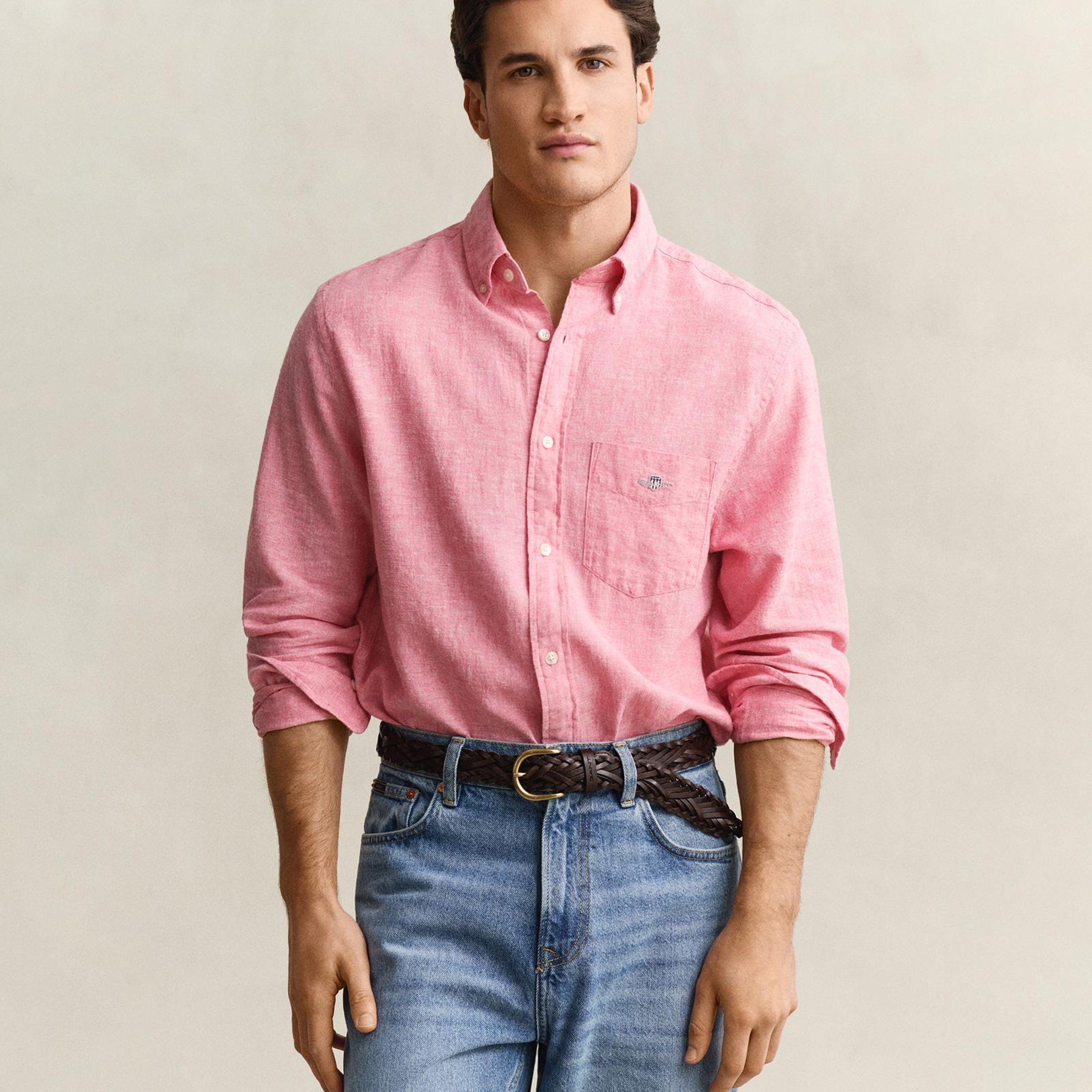GANT Erkek Pembe Regular Fit Logolu Gömlek