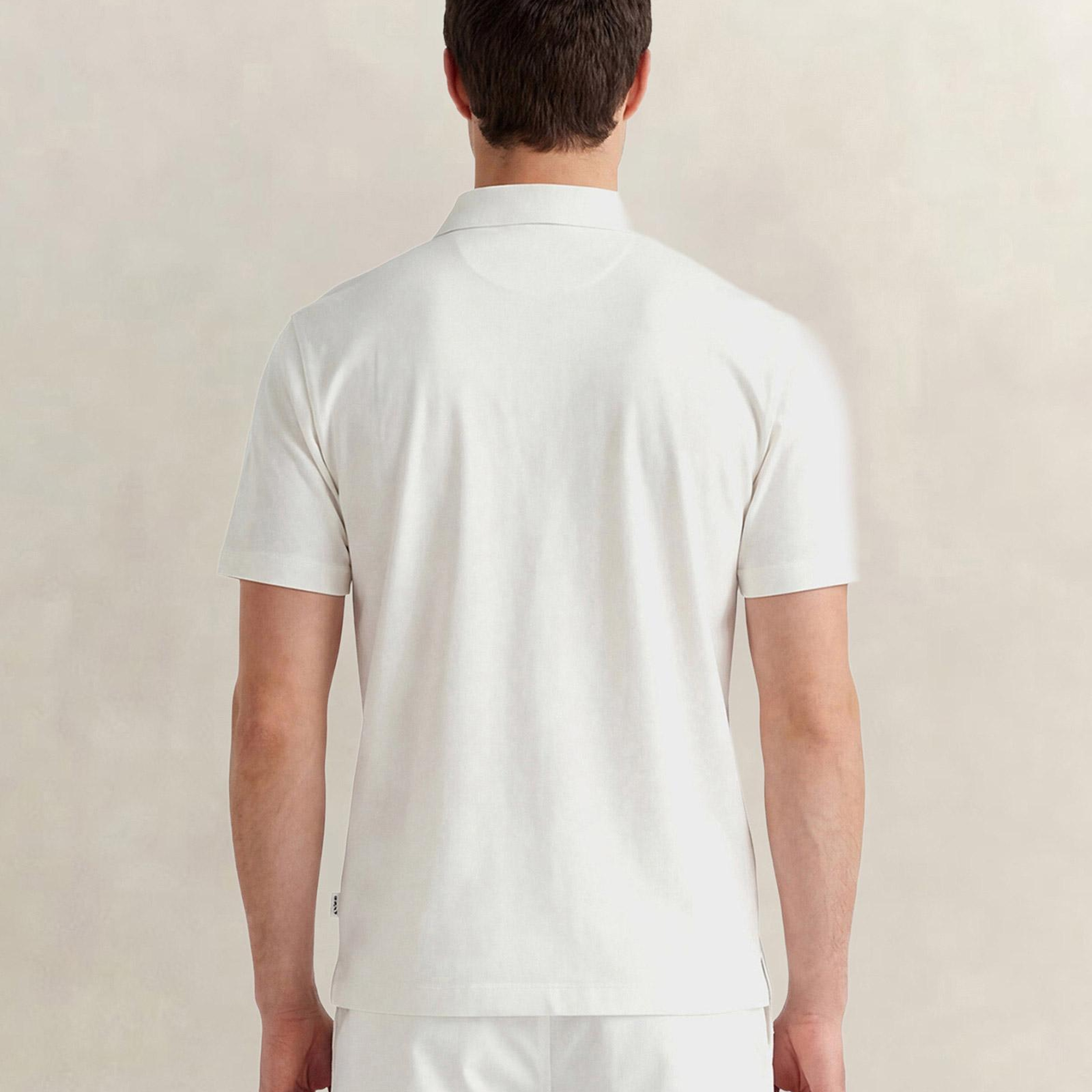 GANT Erkek Beyaz Regular Fit Polo Yaka T-Shirt