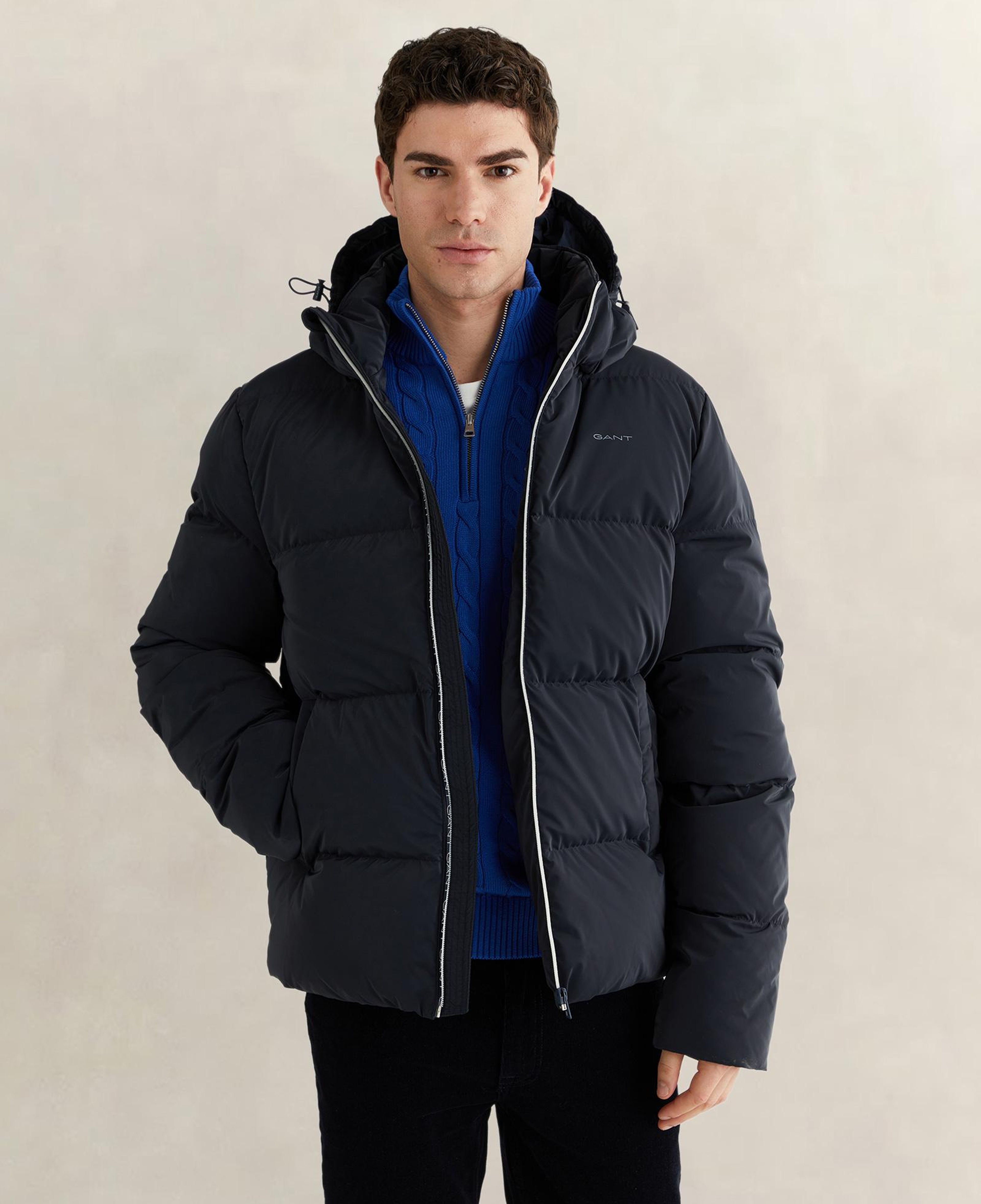 GANT Erkek Lacivert Regular Fit Fermuarlı Mont