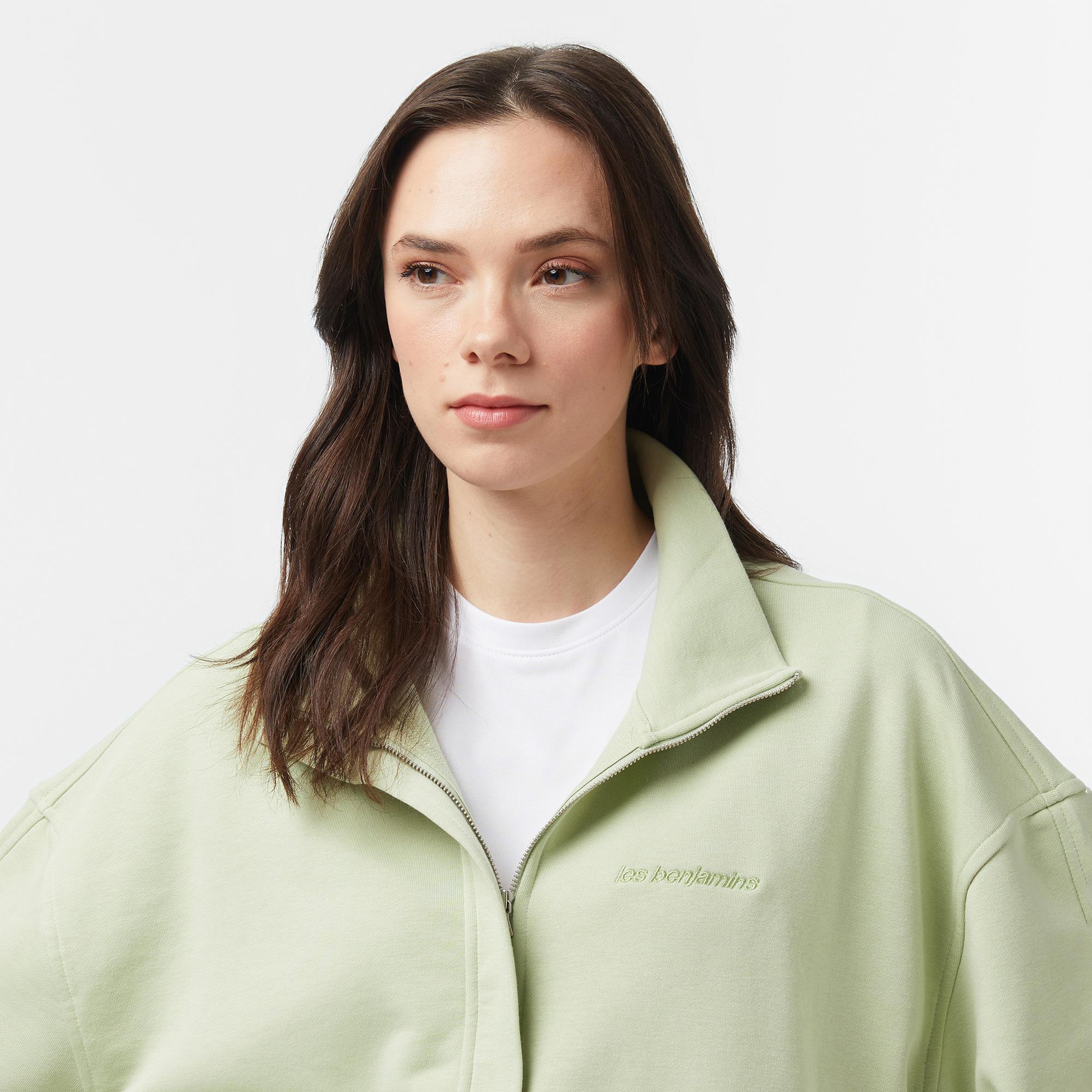 Les Benjamins Essentials 302 Kadın Yeşil Sweatshirt