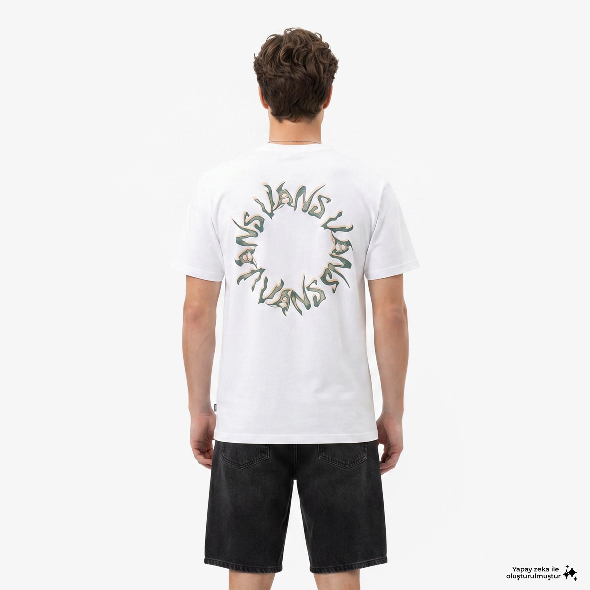 Vans Wild Circle Erkek Beyaz T-Shirt