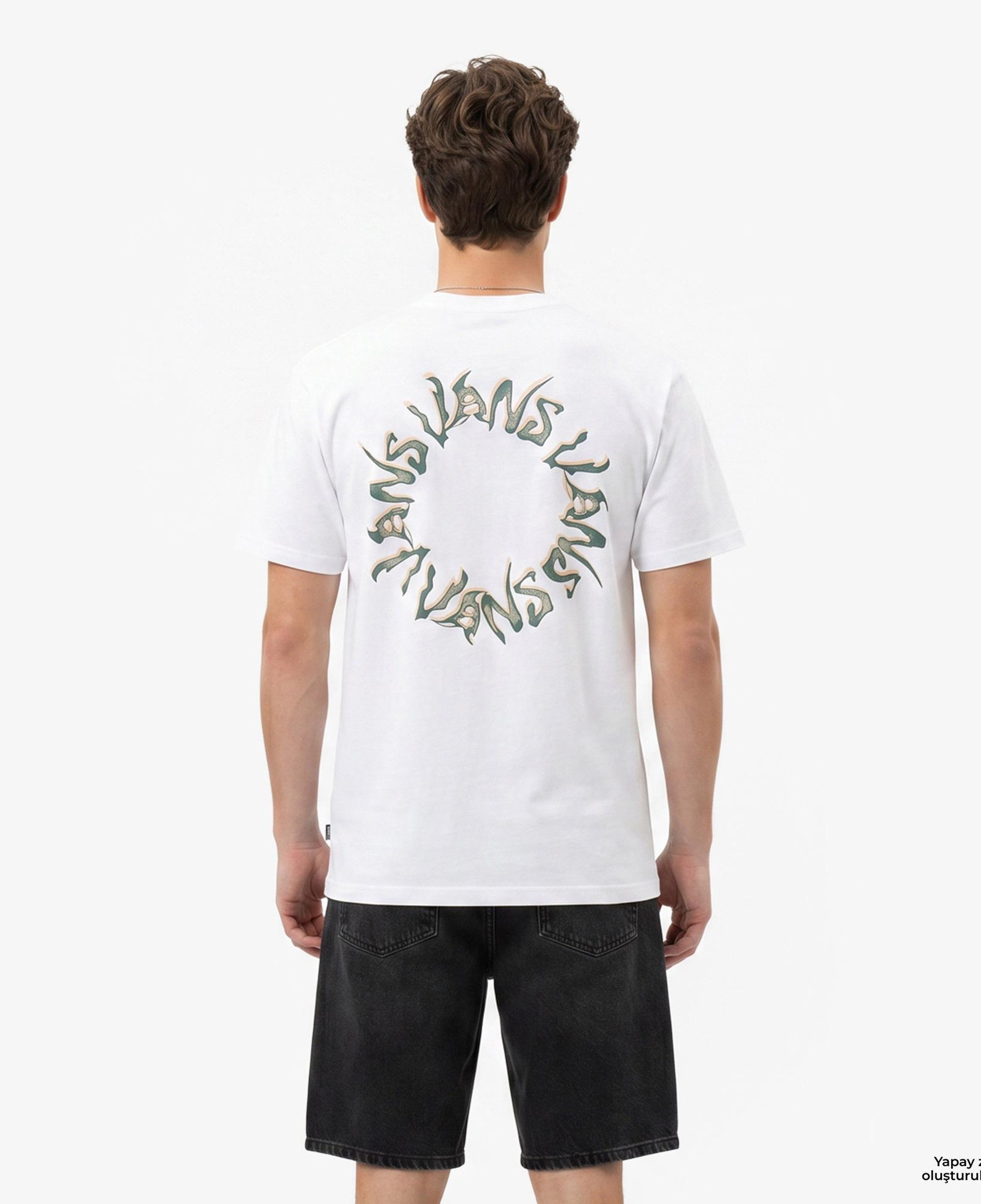 Vans Wild Circle Erkek Beyaz T-Shirt