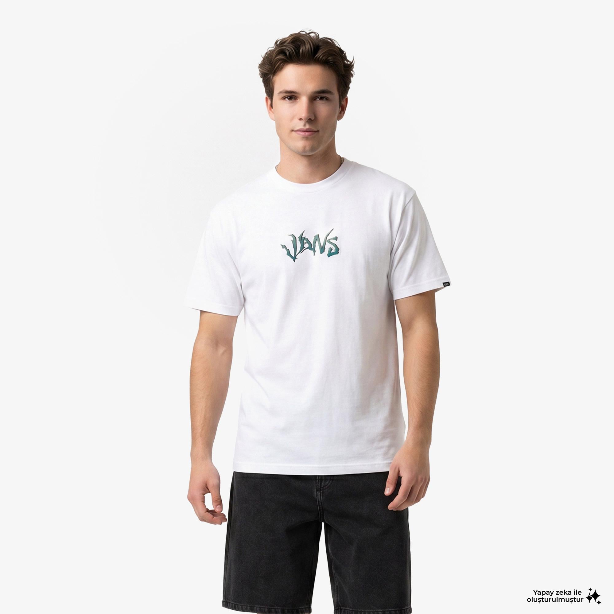 Vans Wild Circle Erkek Beyaz T-Shirt