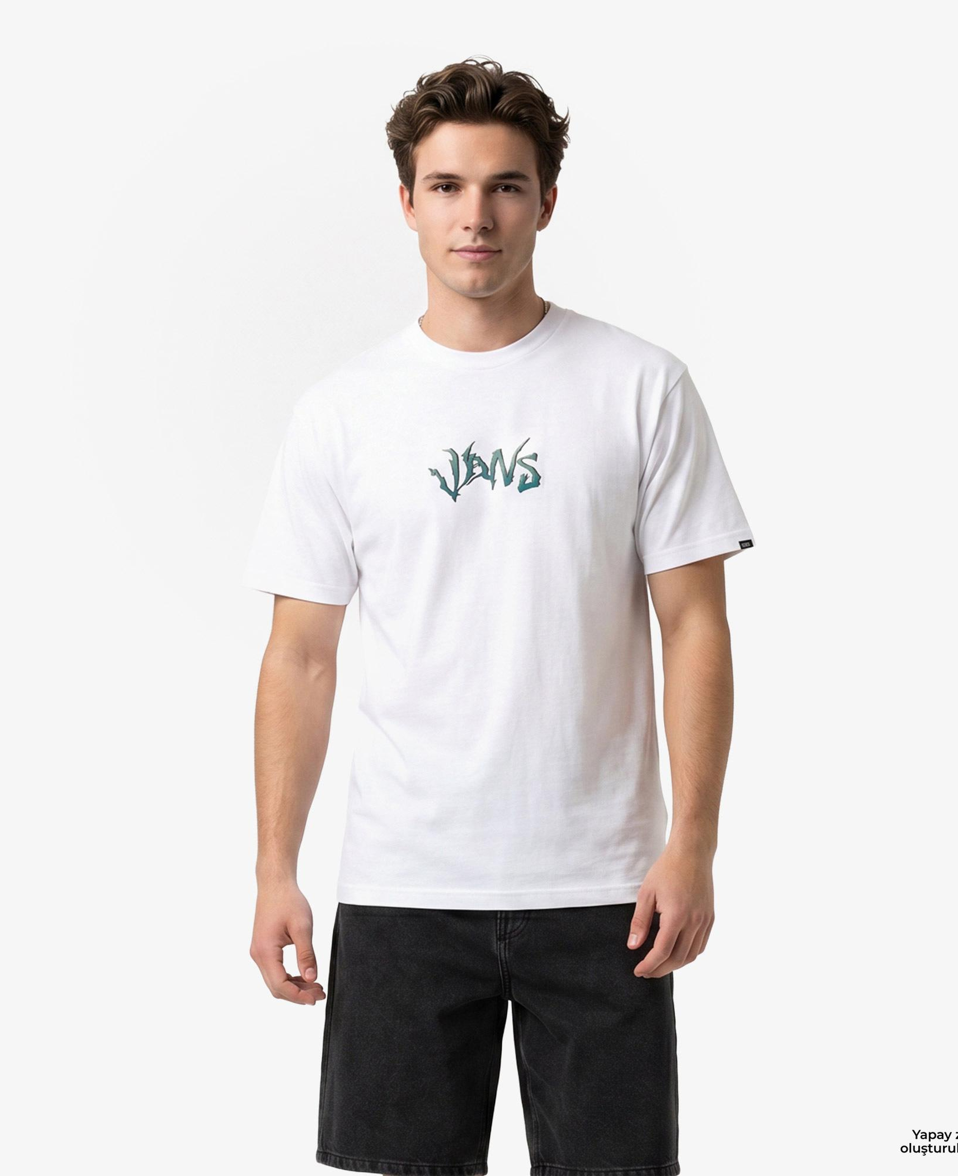 Vans Wild Circle Erkek Beyaz T-Shirt