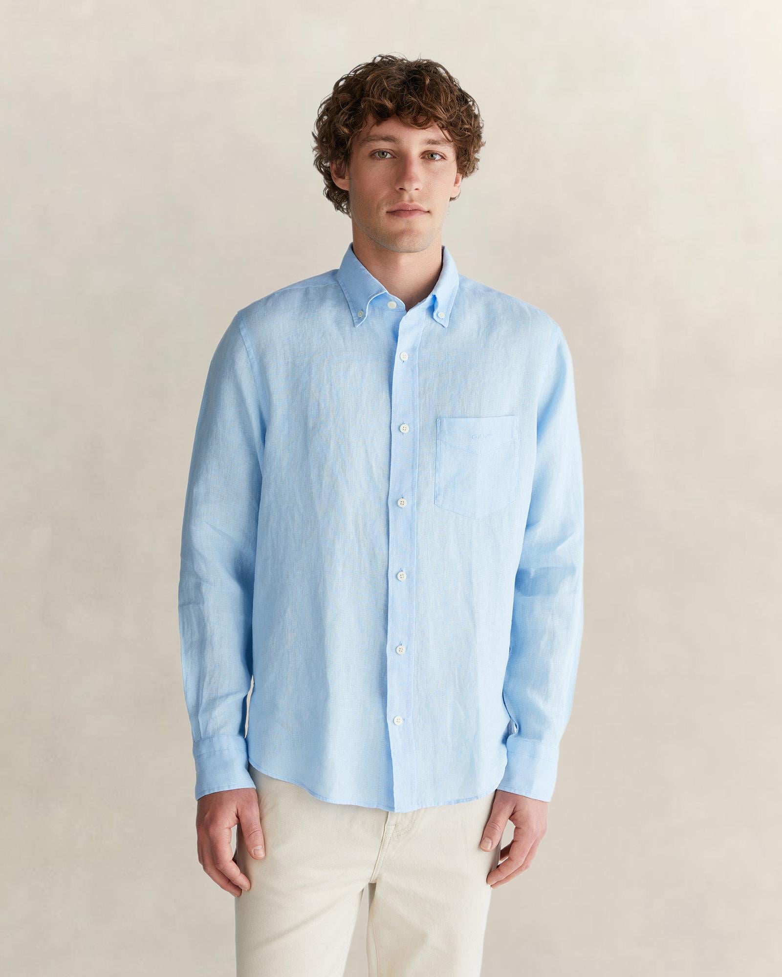 GANT Erkek Mavi Regular Fit Gömlek