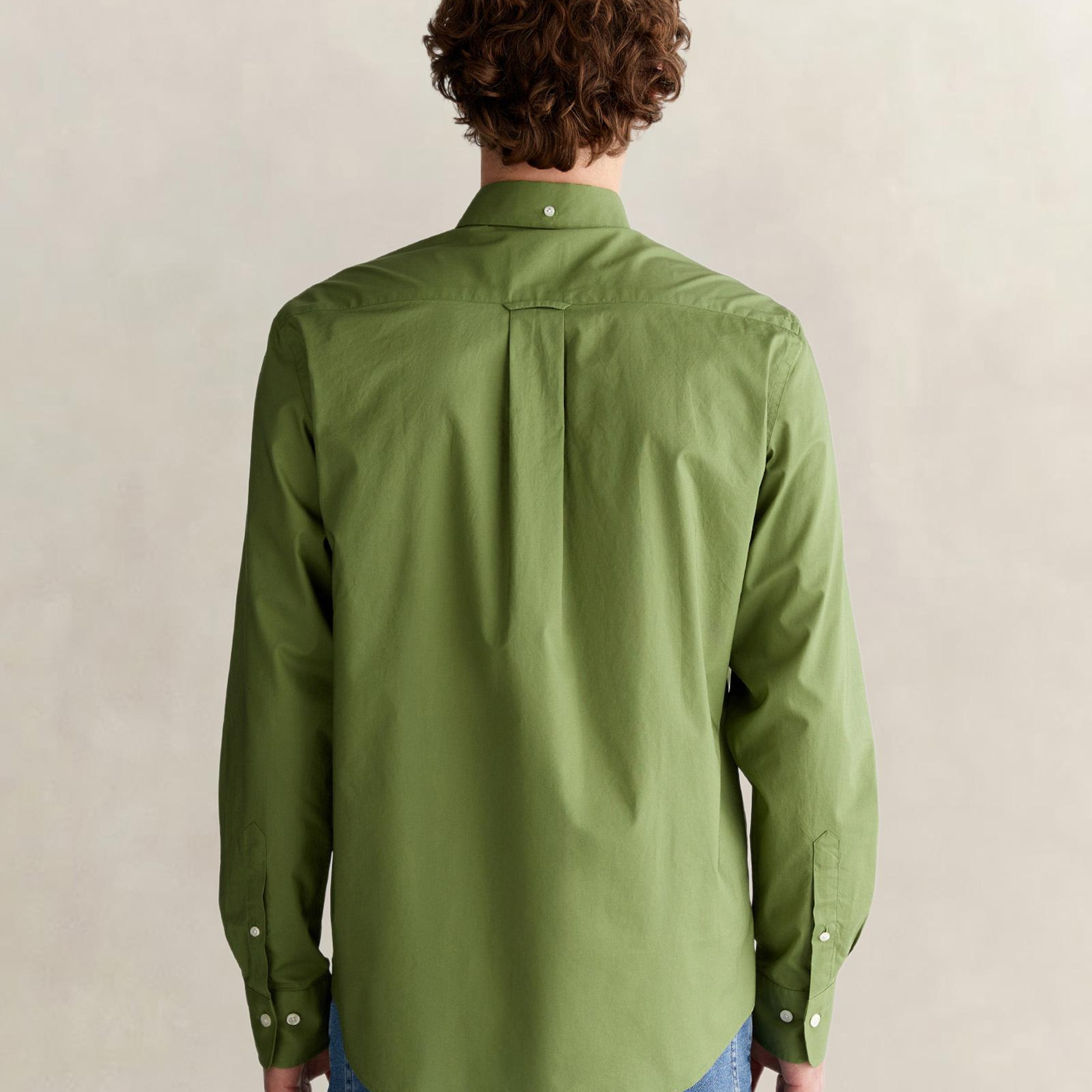GANT Erkek Yeşil Regular Fit Logolu Gömlek