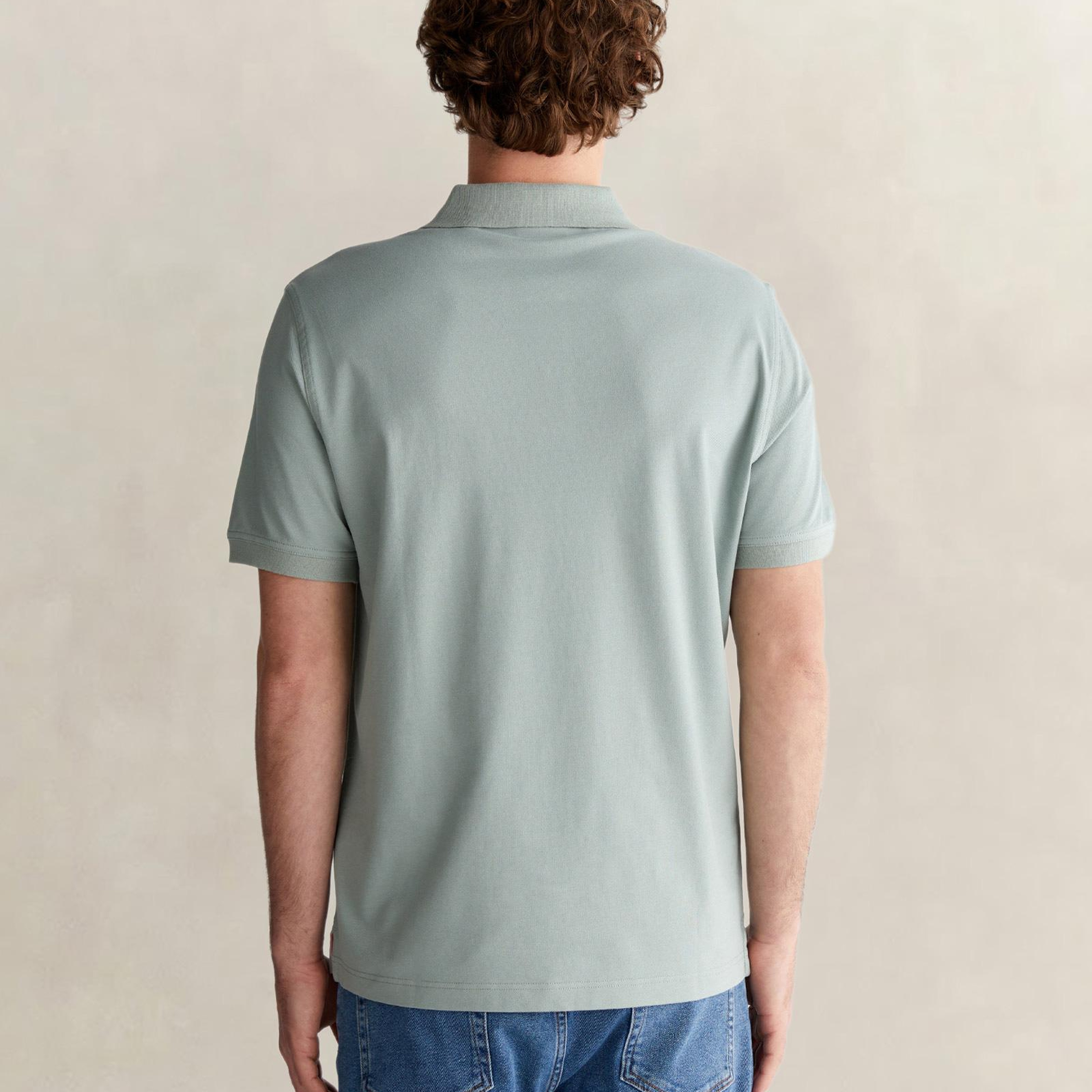 GANT Erkek Yeşil Regular Fit Polo Yaka T-Shirt
