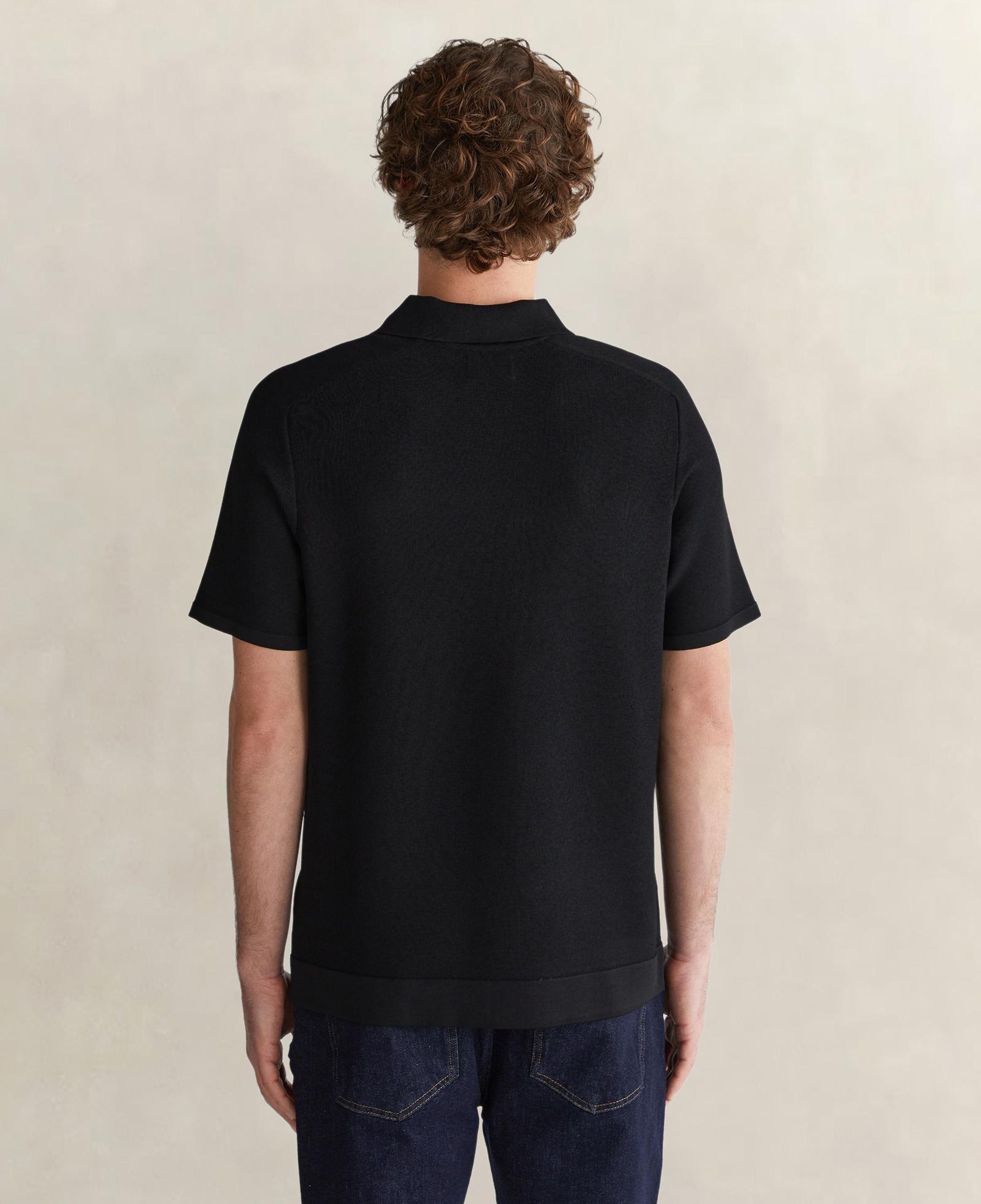 GANT Erkek Siyah Regular Fit Yarım Fermuarlı Kısa Kollu T-Shirt