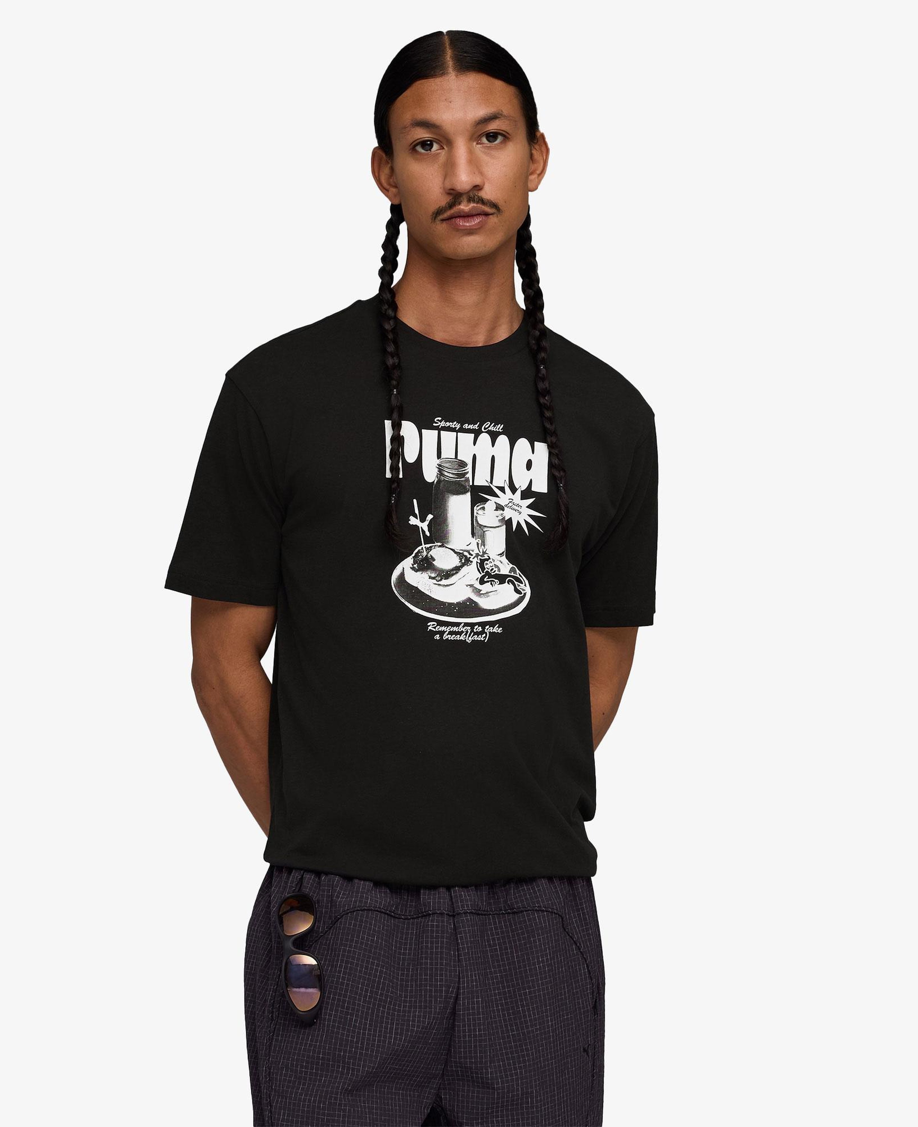 Puma Graphic Erkek Siyah T-Shirt