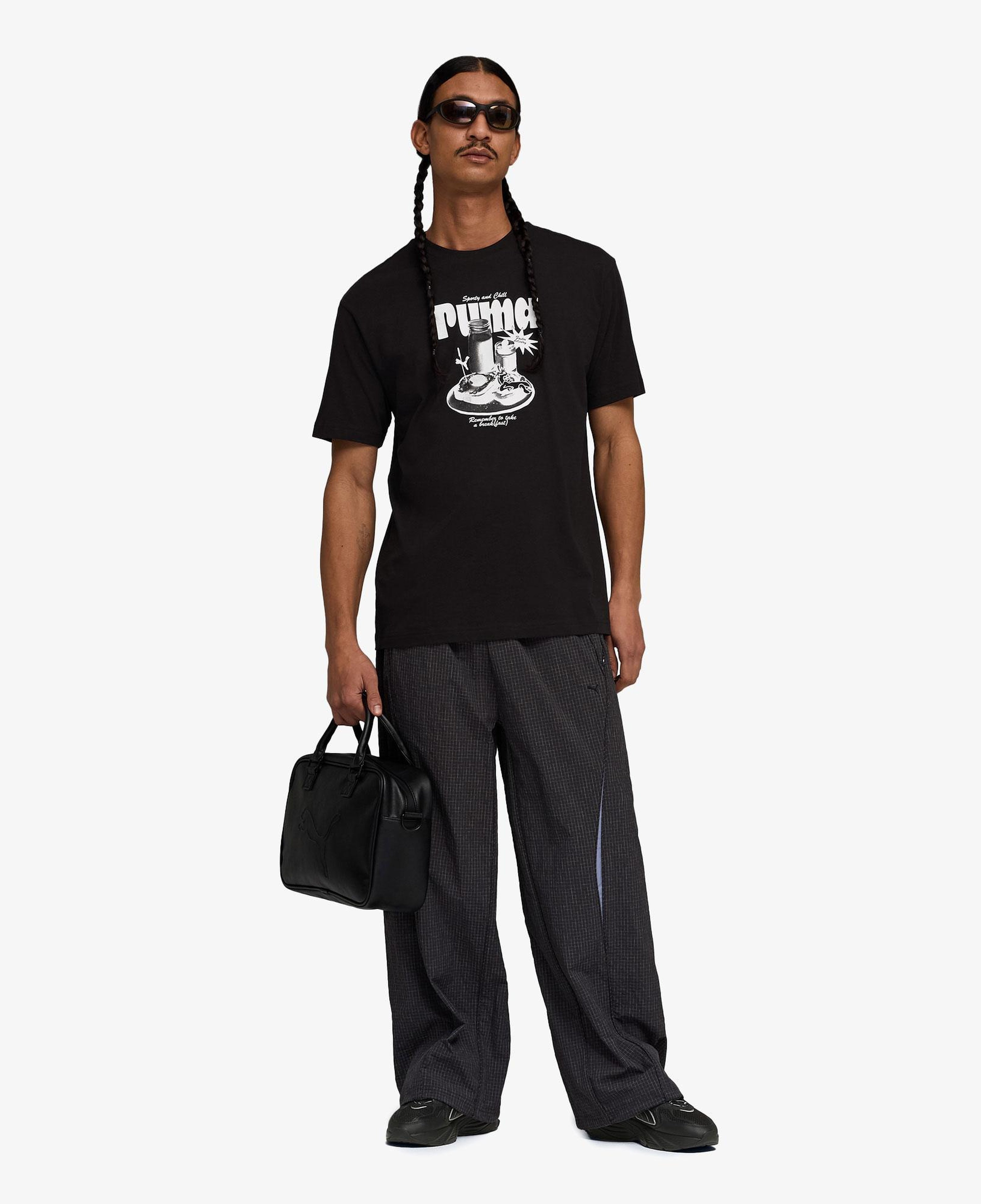 Puma Graphic Erkek Siyah T-Shirt