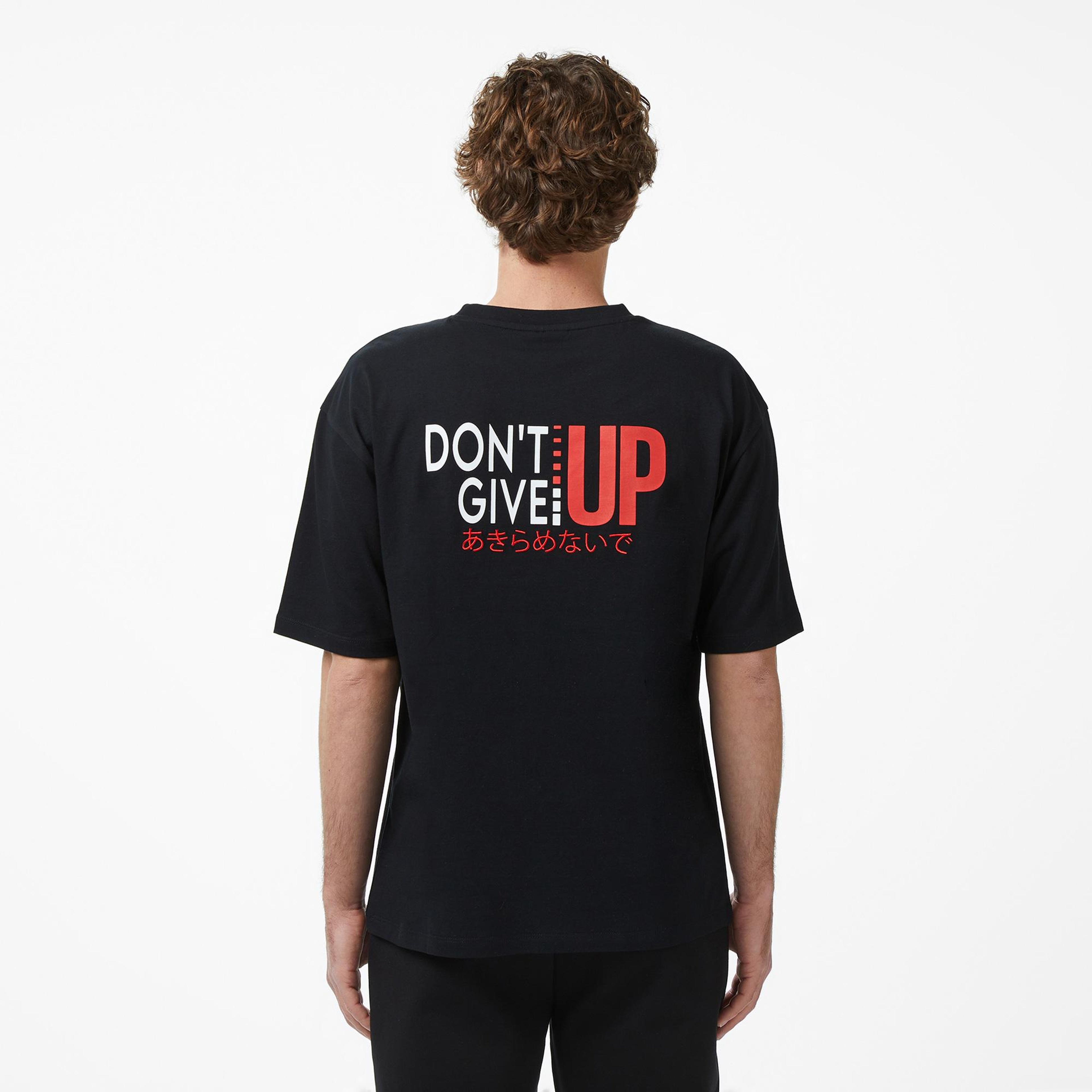 UNITED4 Regular Fit Erkek Siyah T-Shirt