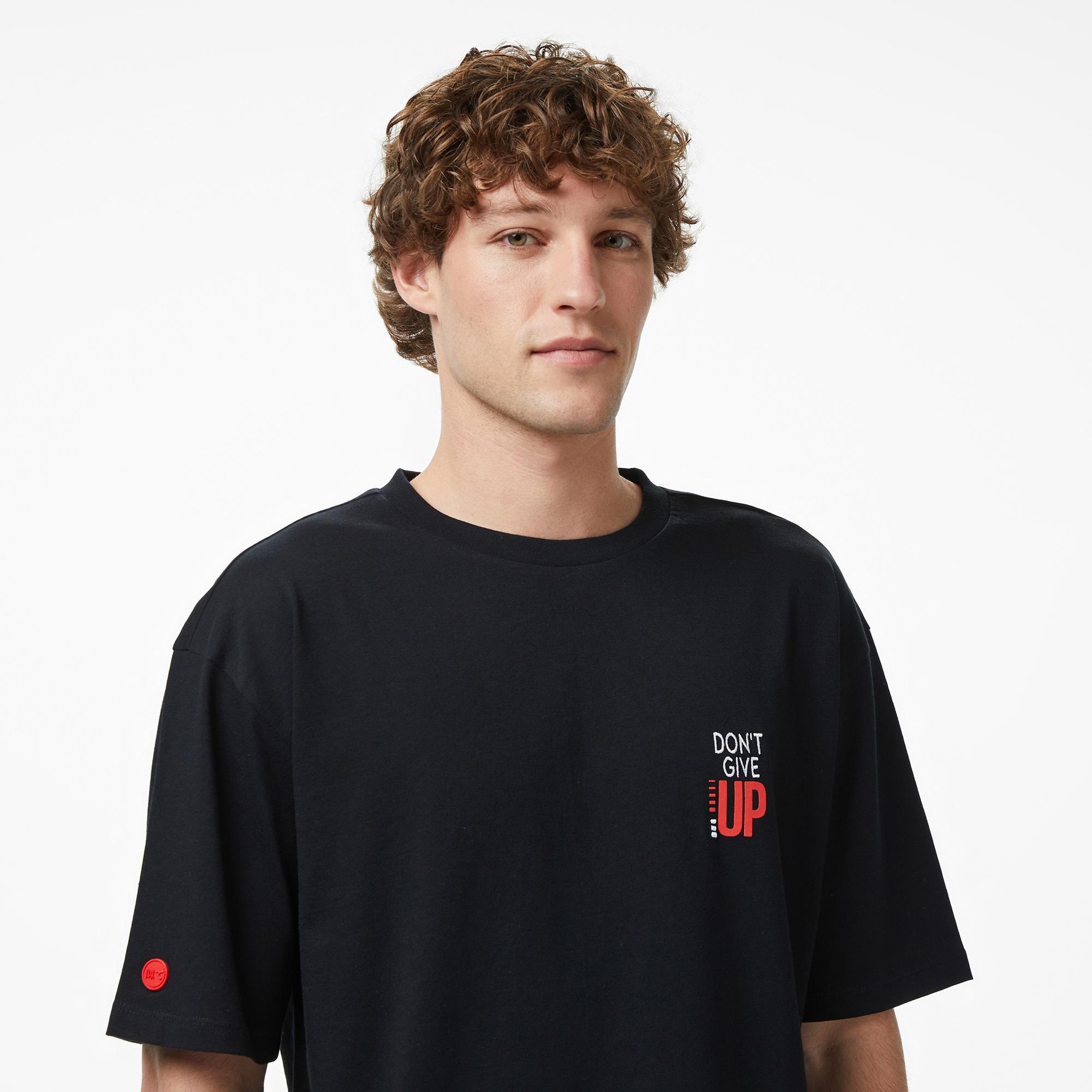 UNITED4 Regular Fit Erkek Siyah T-Shirt