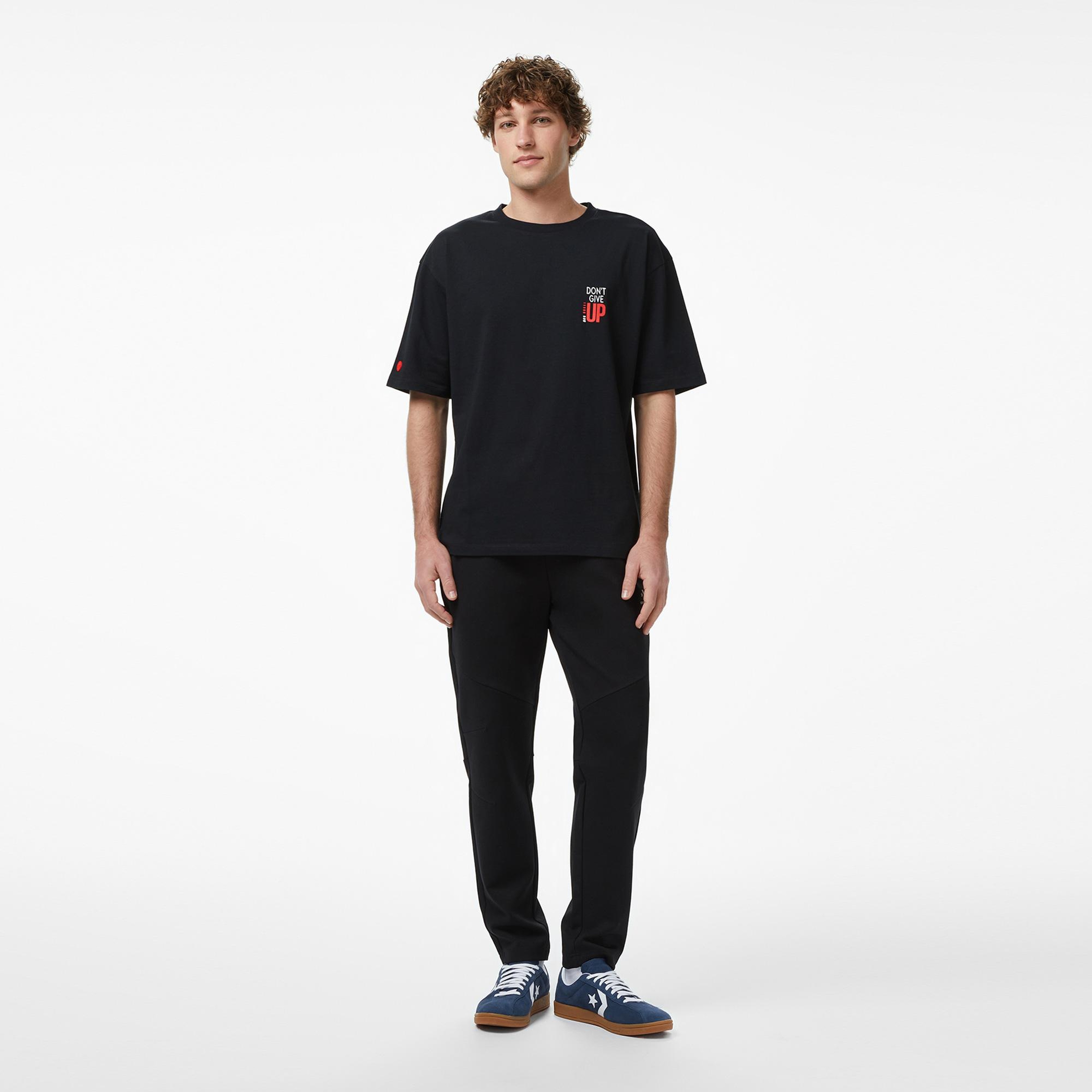 UNITED4 Regular Fit Erkek Siyah T-Shirt