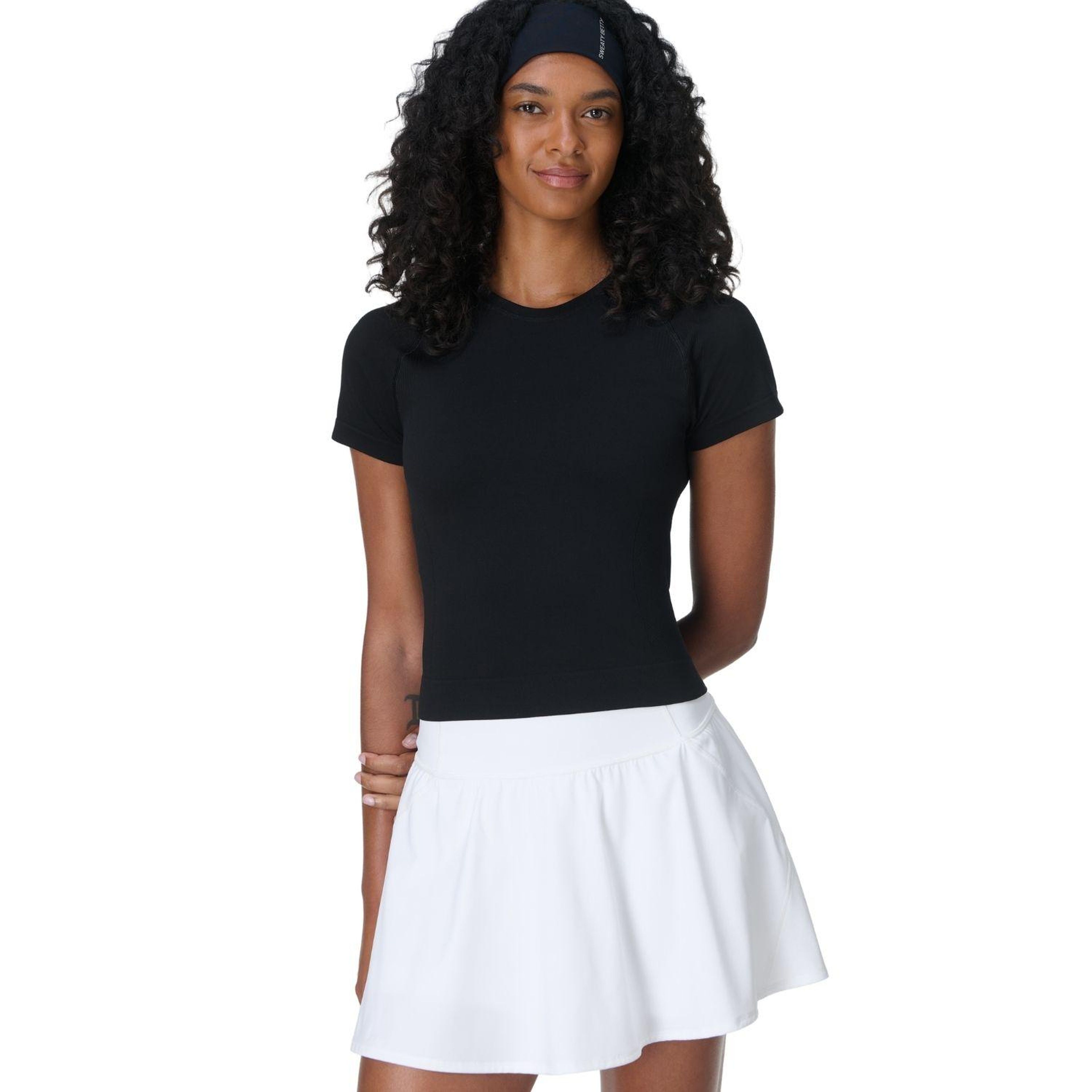 Sweaty Betty Athlete Crop Seamless Workout Kadın Fitness Tişört