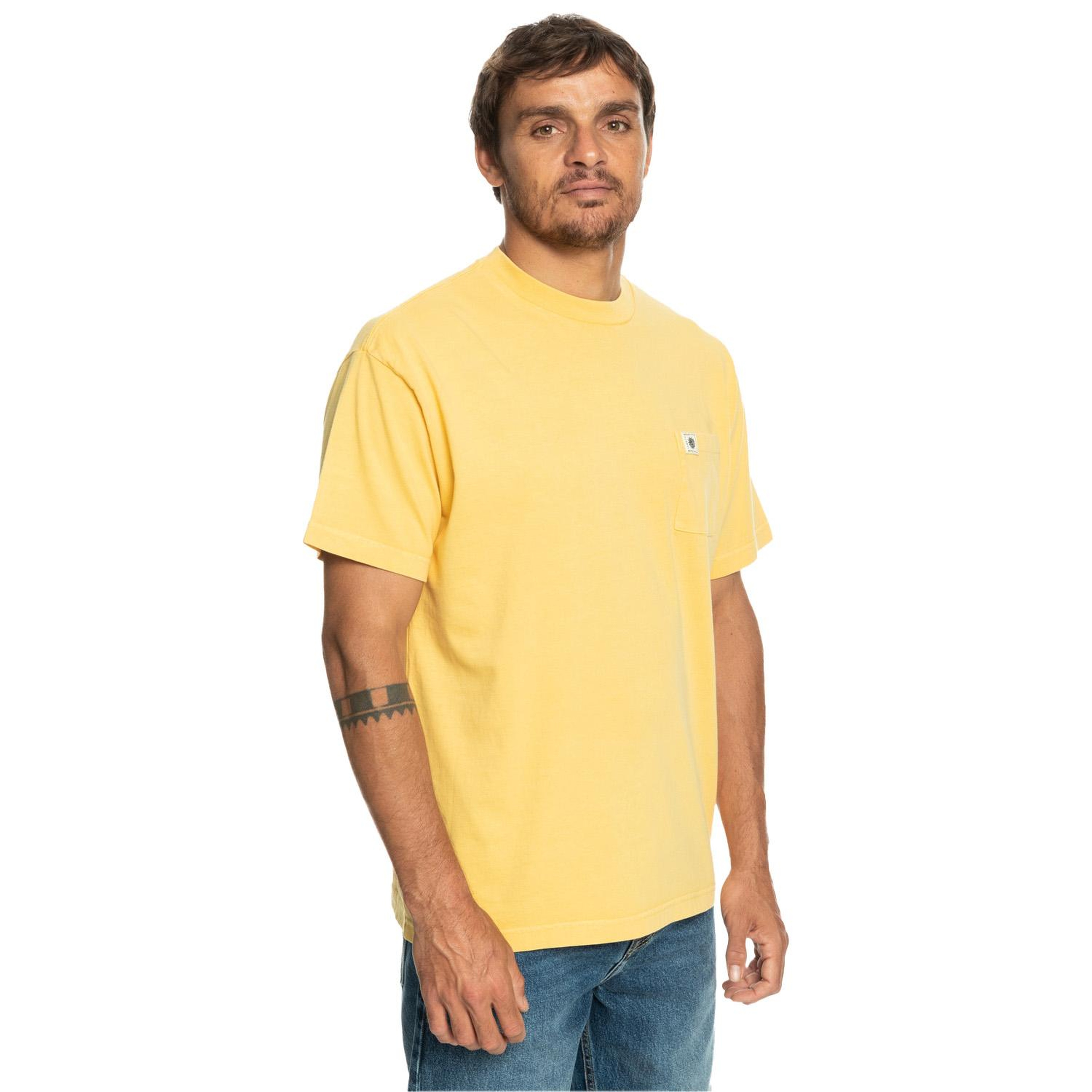 Quiksilver Naturaldye Erkek Sarı Tişört