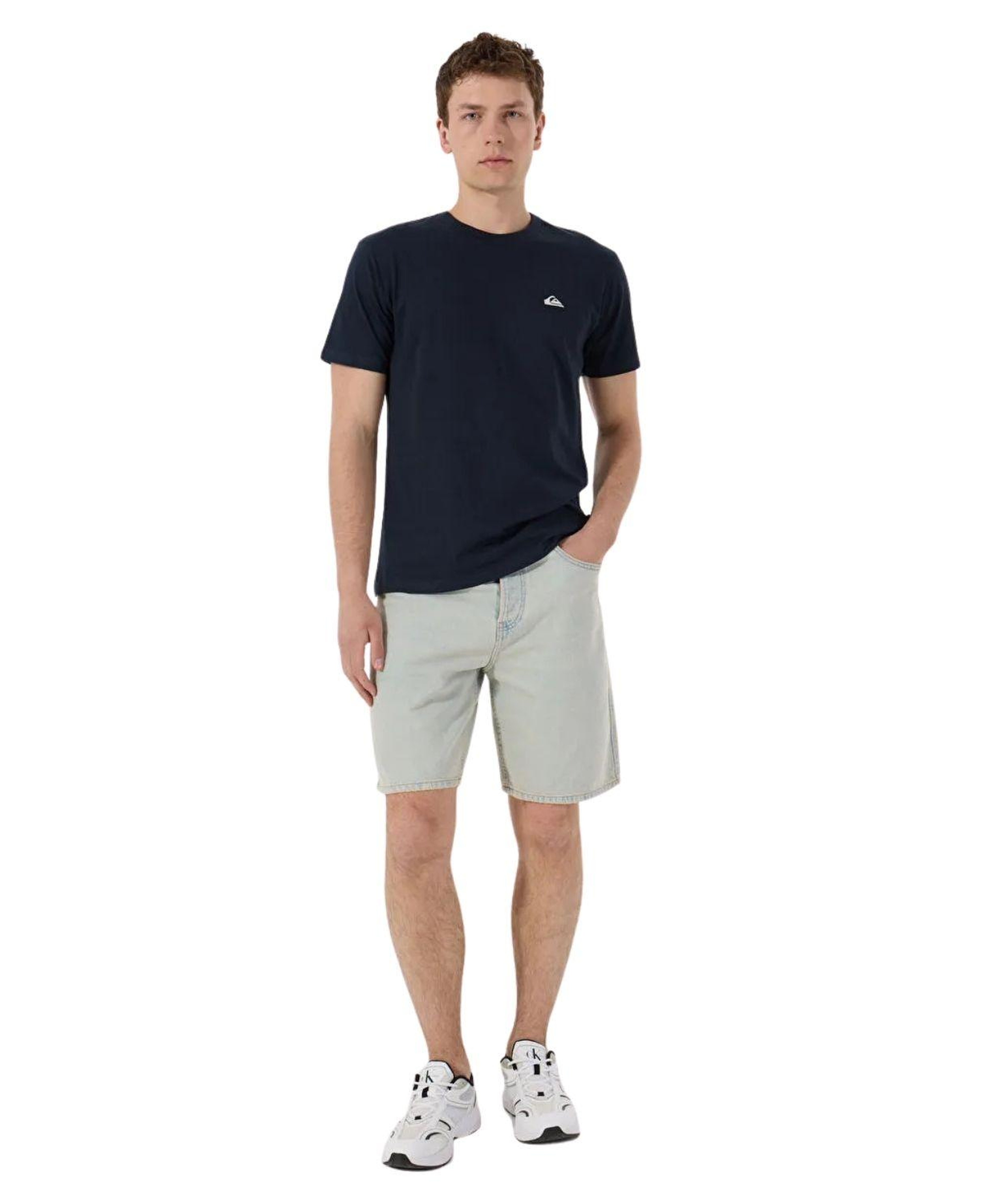 Quiksilver Basicscreenssym Erkek Mavi Tişört
