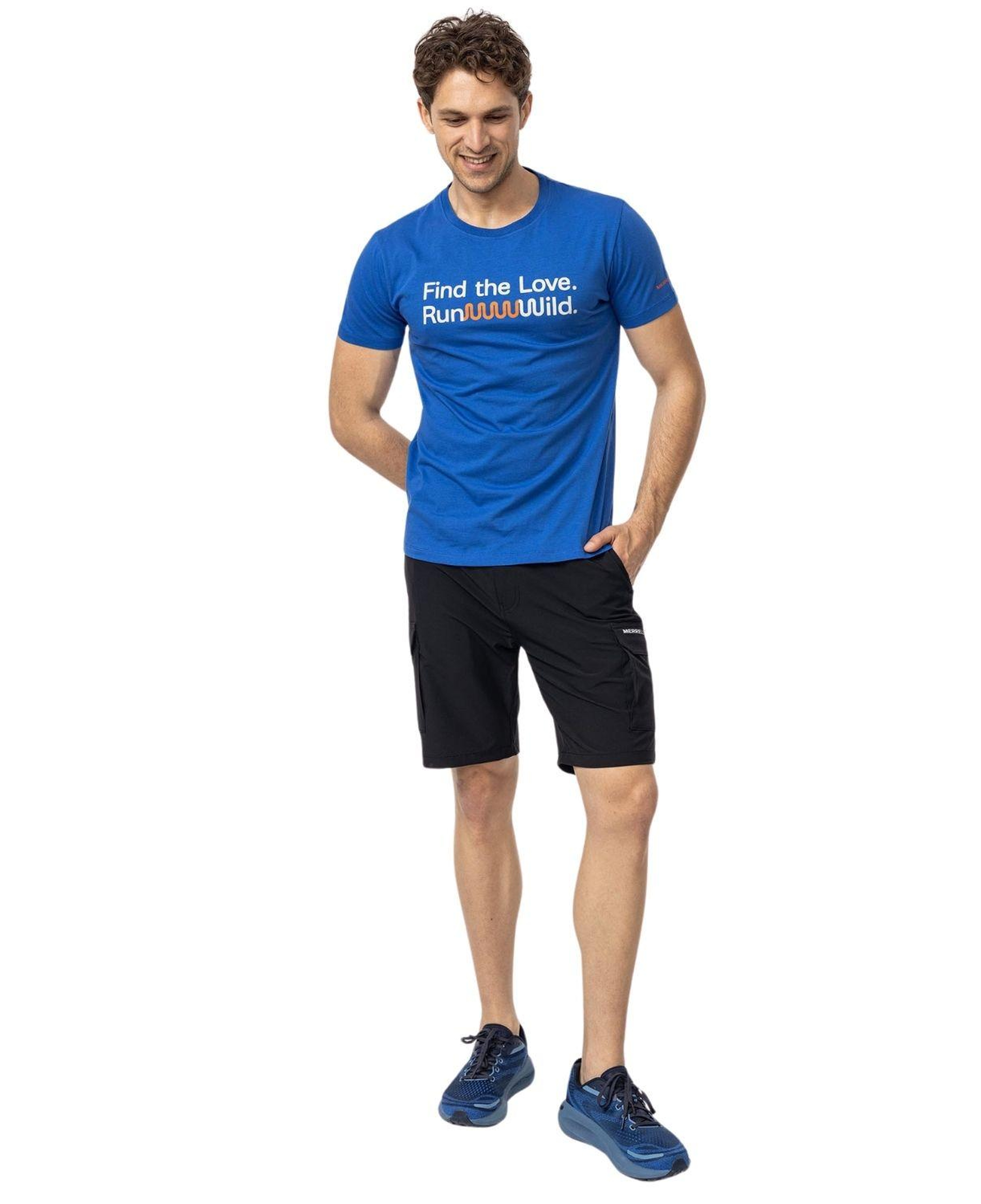 Merrell Text Erkek Mavi Tişört