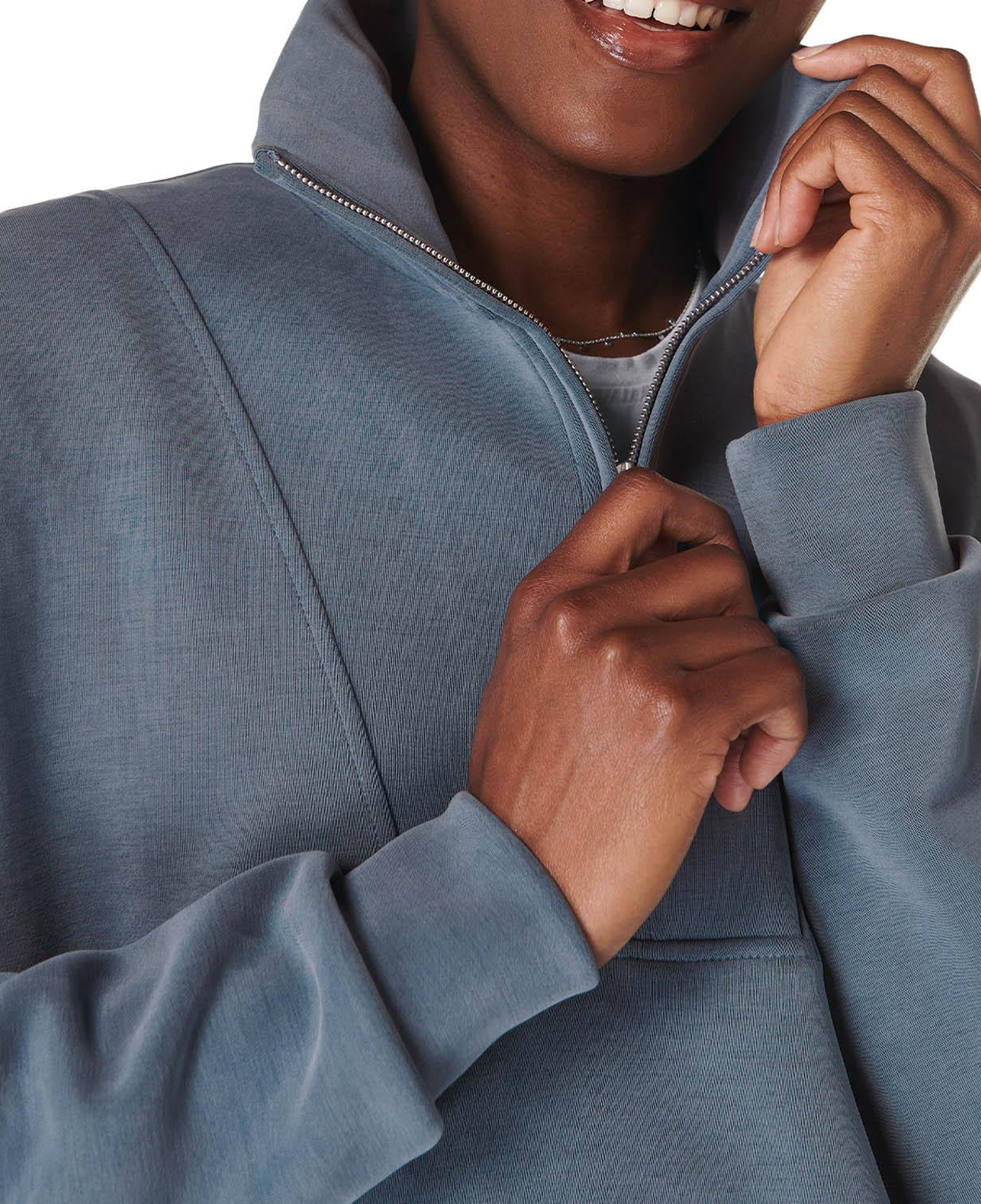 Sweaty Betty Sand Wash Funnel Neck Half Zip Kadın Sweatshirt