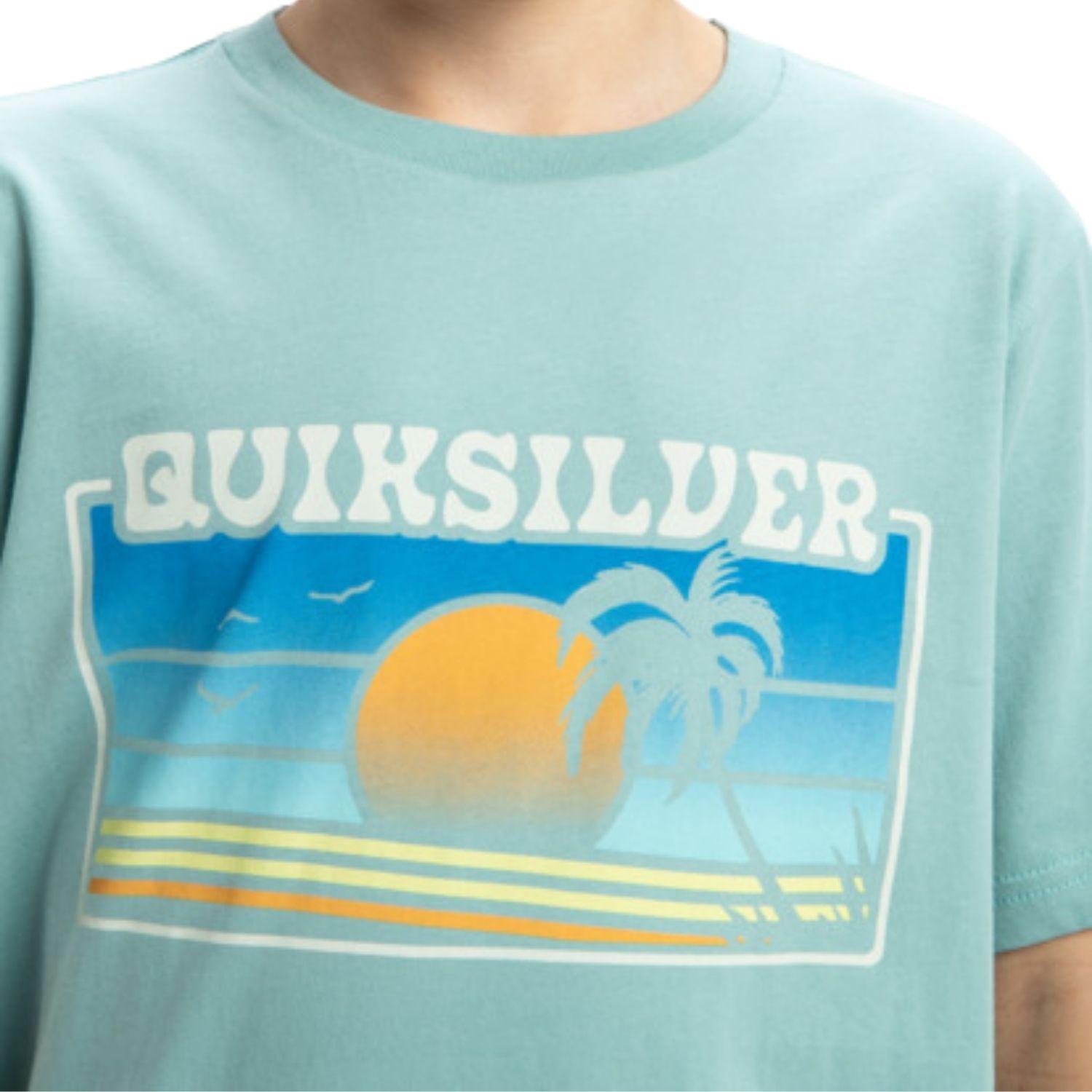 Quiksilver Ev Sun Faded Erkek Çocuk Mavi Tişört
