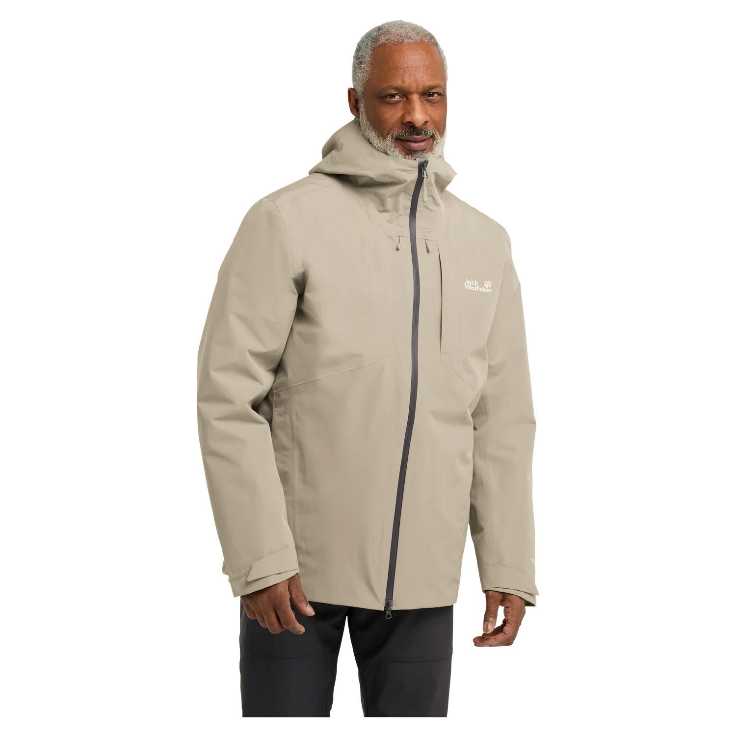 Jack Wolfskin Icecape 3in1 Do Rds Erkek Bej Outdoor Ceketi