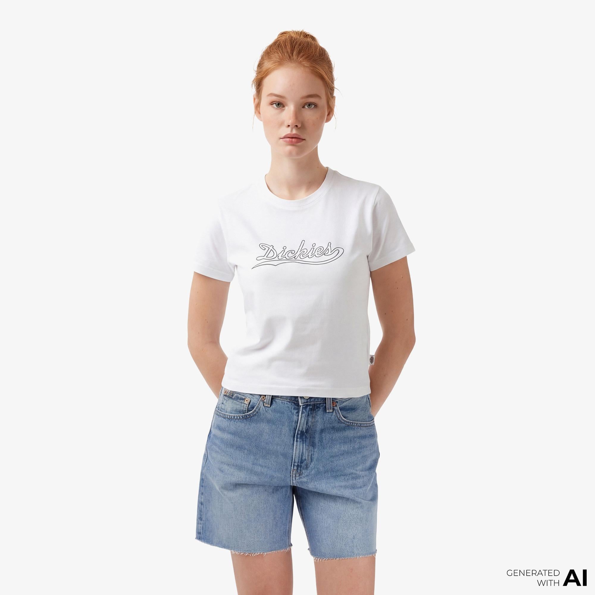 Dickies Loose Wave Kadın Beyaz T-Shirt