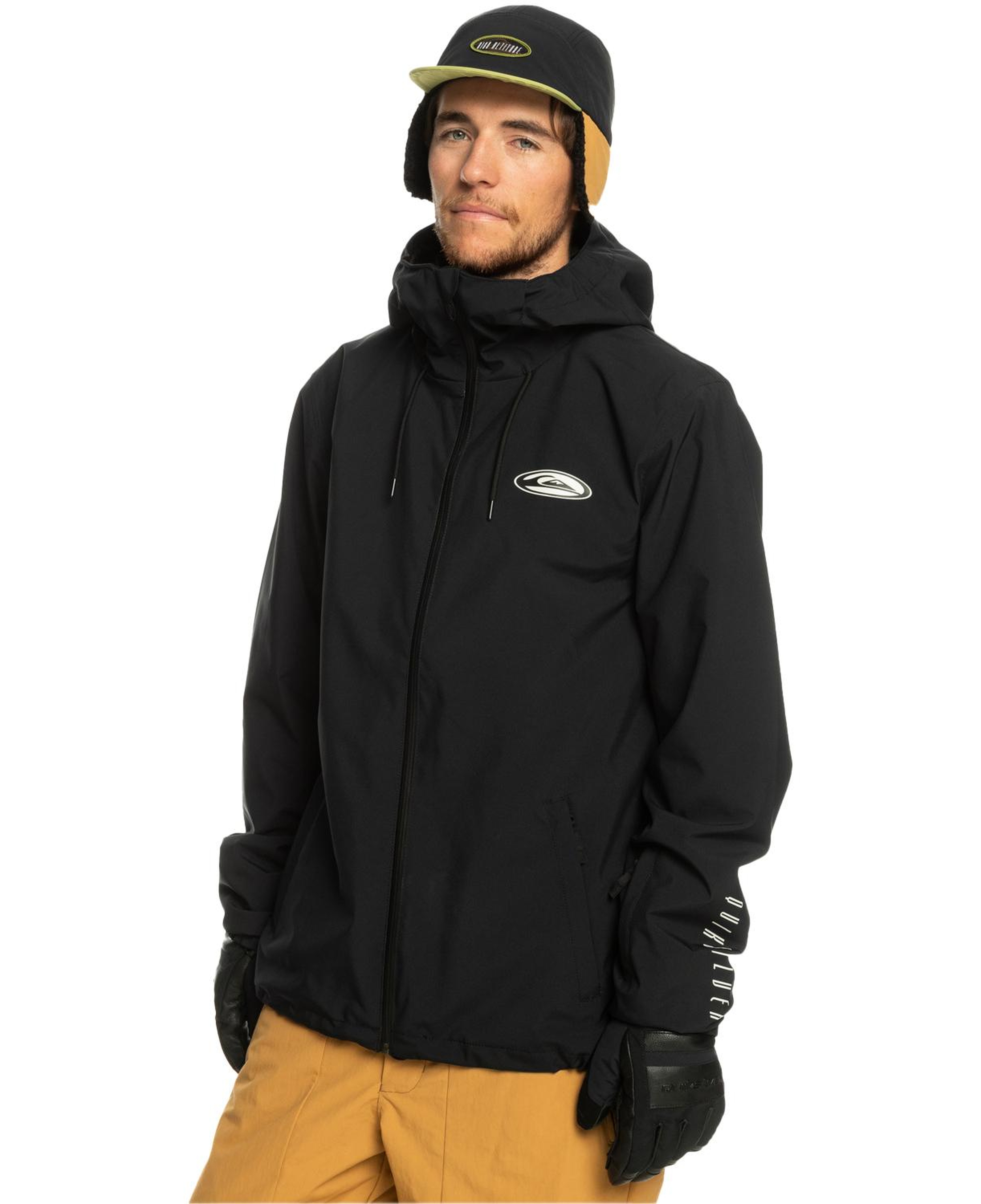 Quiksilver High In The Hood Unisex Siyah Snowboard Ceketi