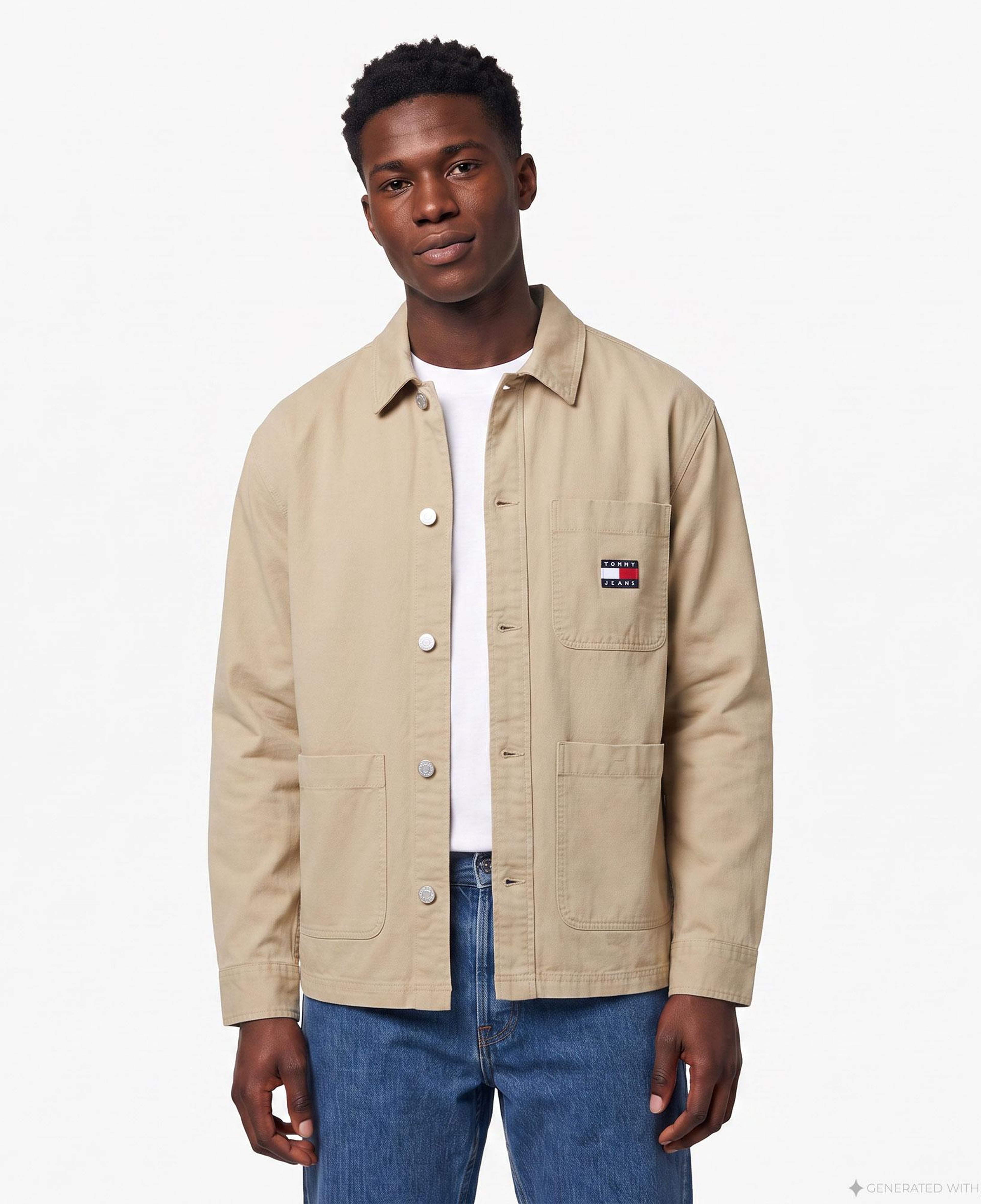Tommy Hilfiger Essential Overshirt Ext Erkek Sarı T-Shirt