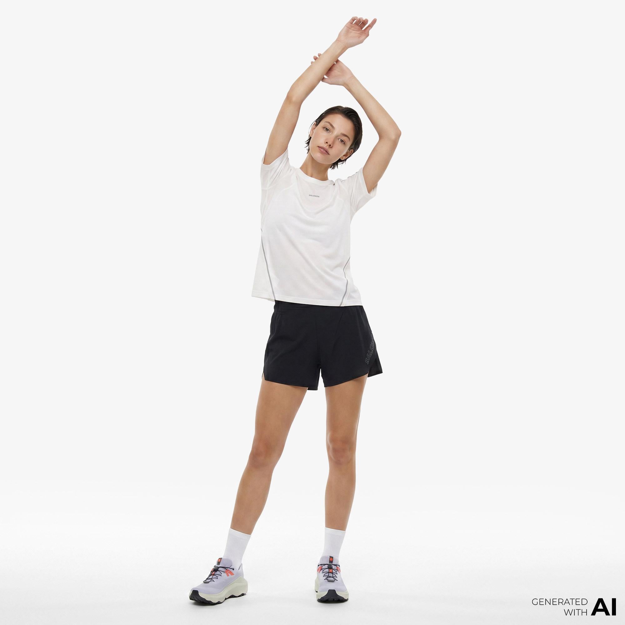 Salomon Shkout Core Stlr Ss Kadın Beyaz T-Shirt