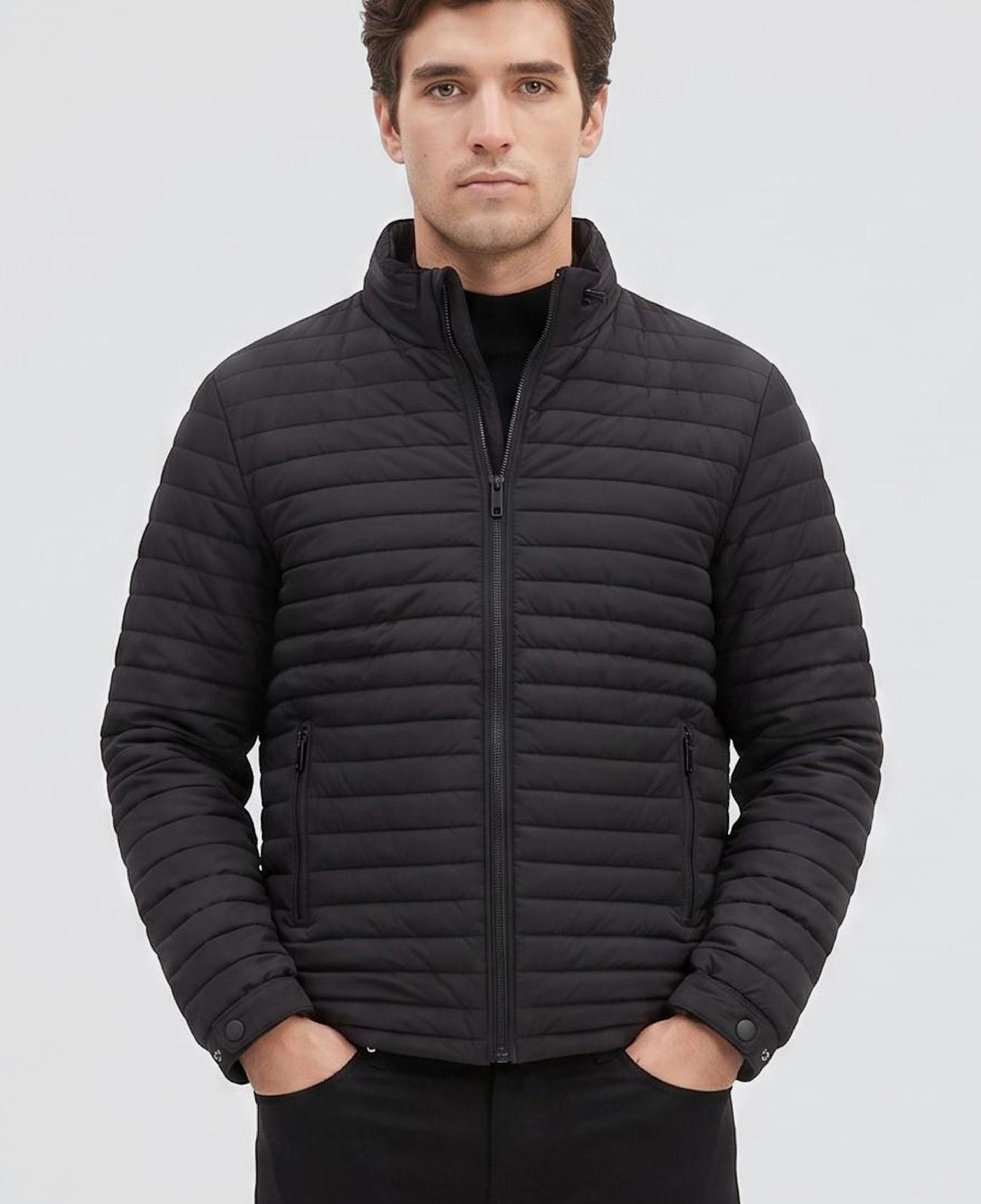 Network Erkek Siyah Puffer Mont
