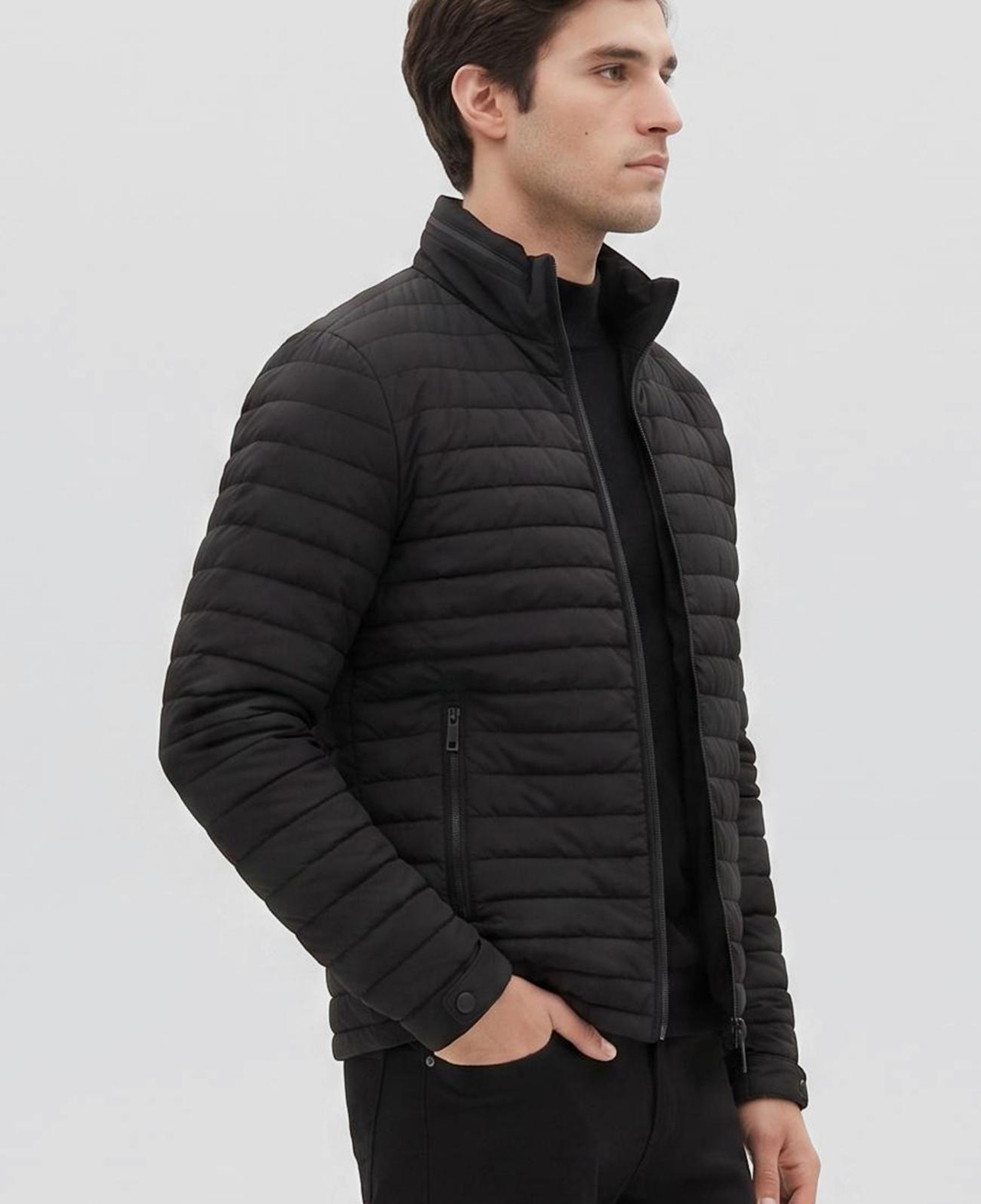 Network Erkek Siyah Puffer Mont
