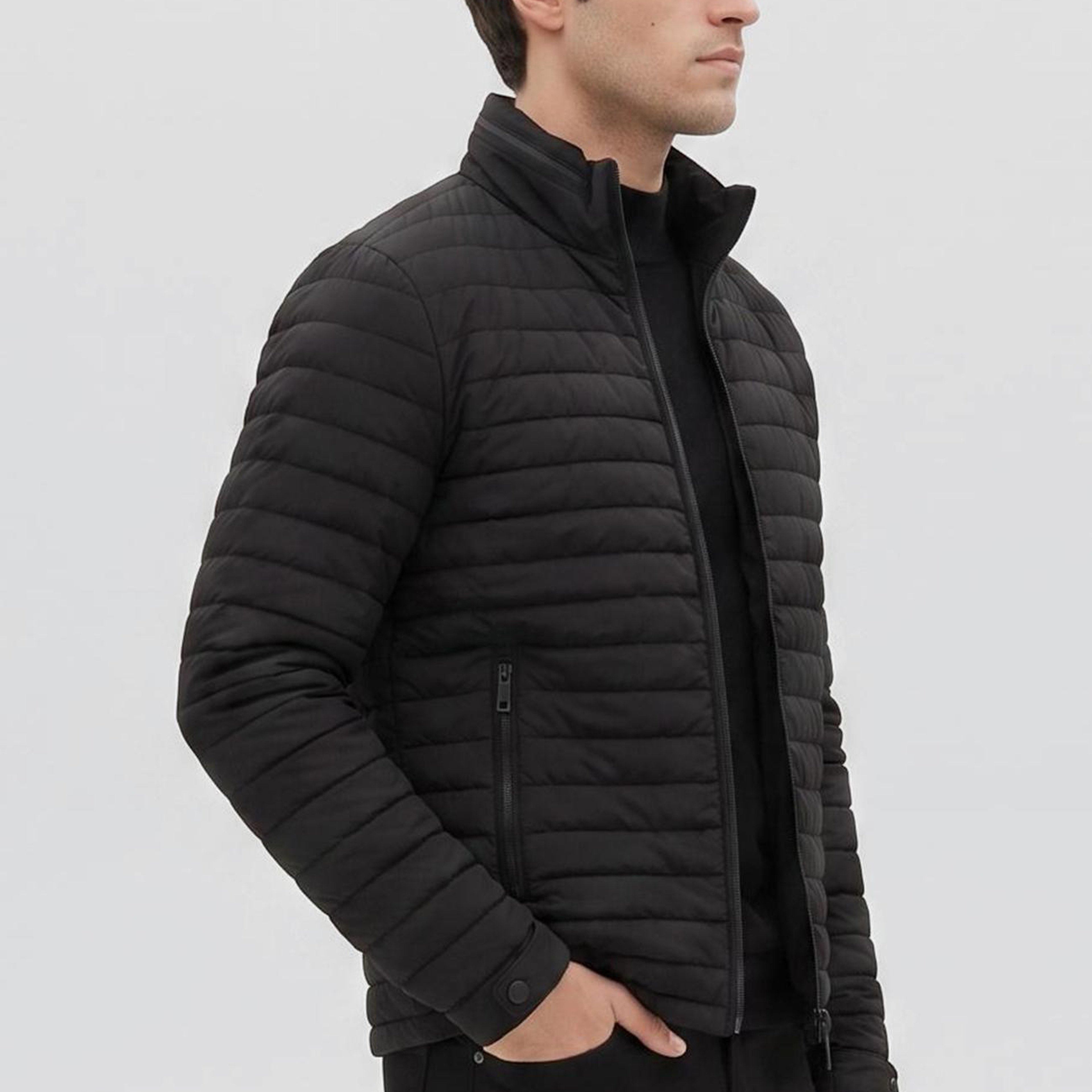 Network Erkek Siyah Puffer Mont