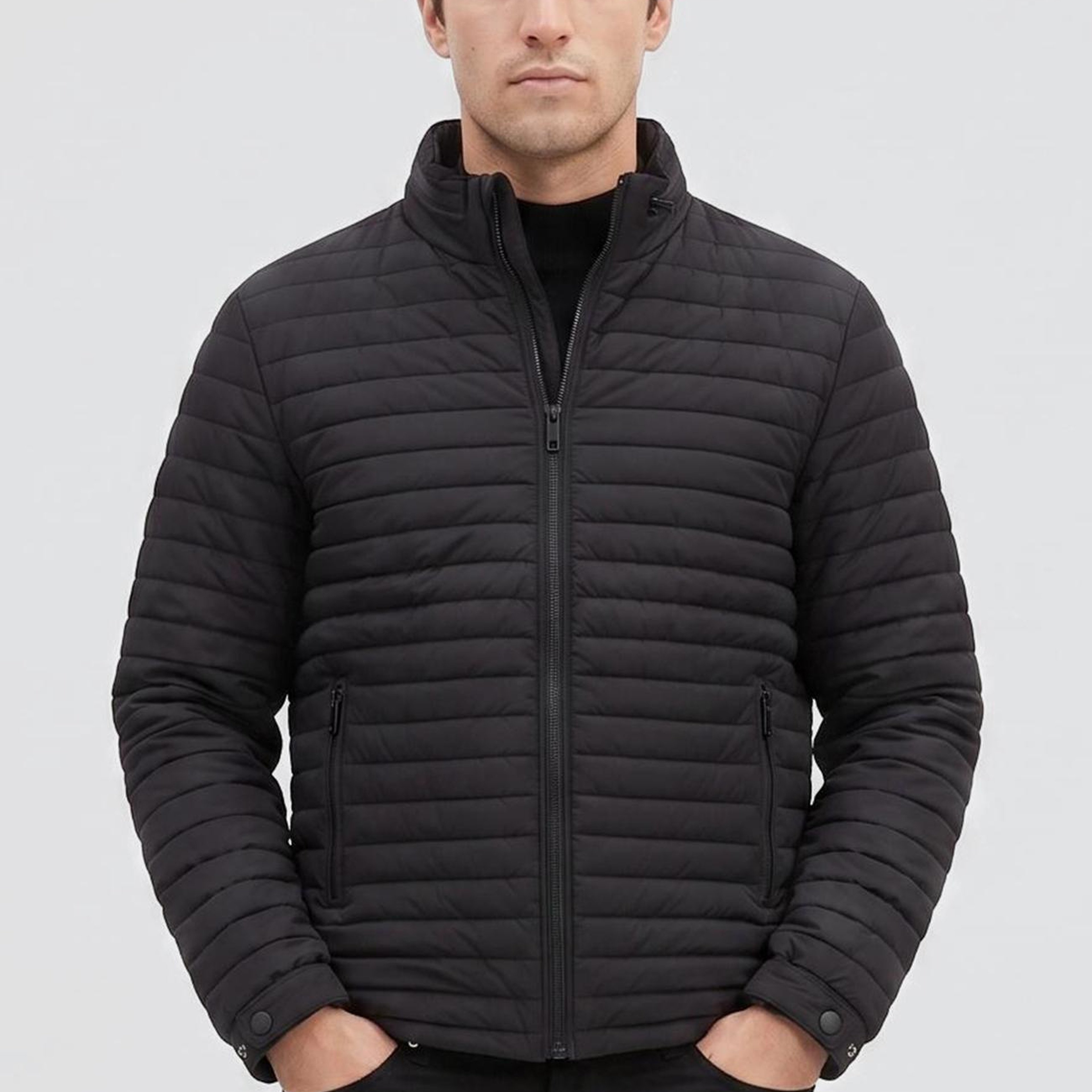 Network Erkek Siyah Puffer Mont