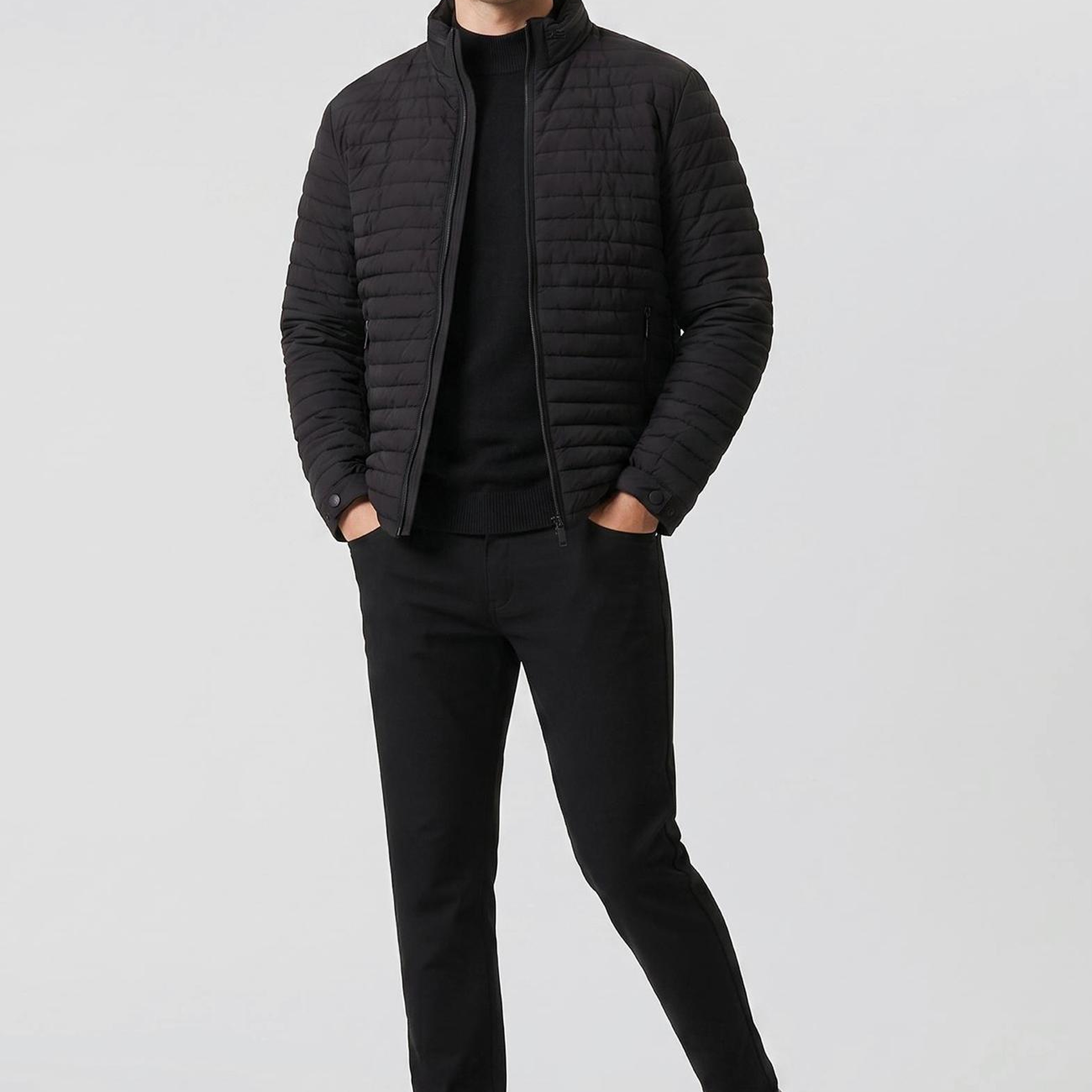 Network Erkek Siyah Puffer Mont