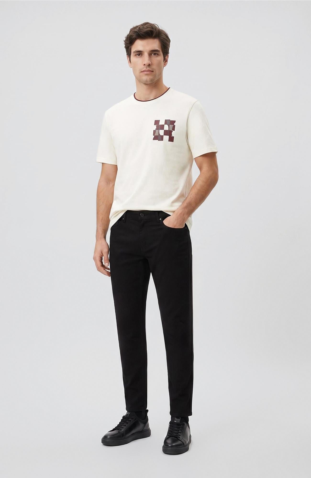 Network Erkek Siyah Casual Pantolon