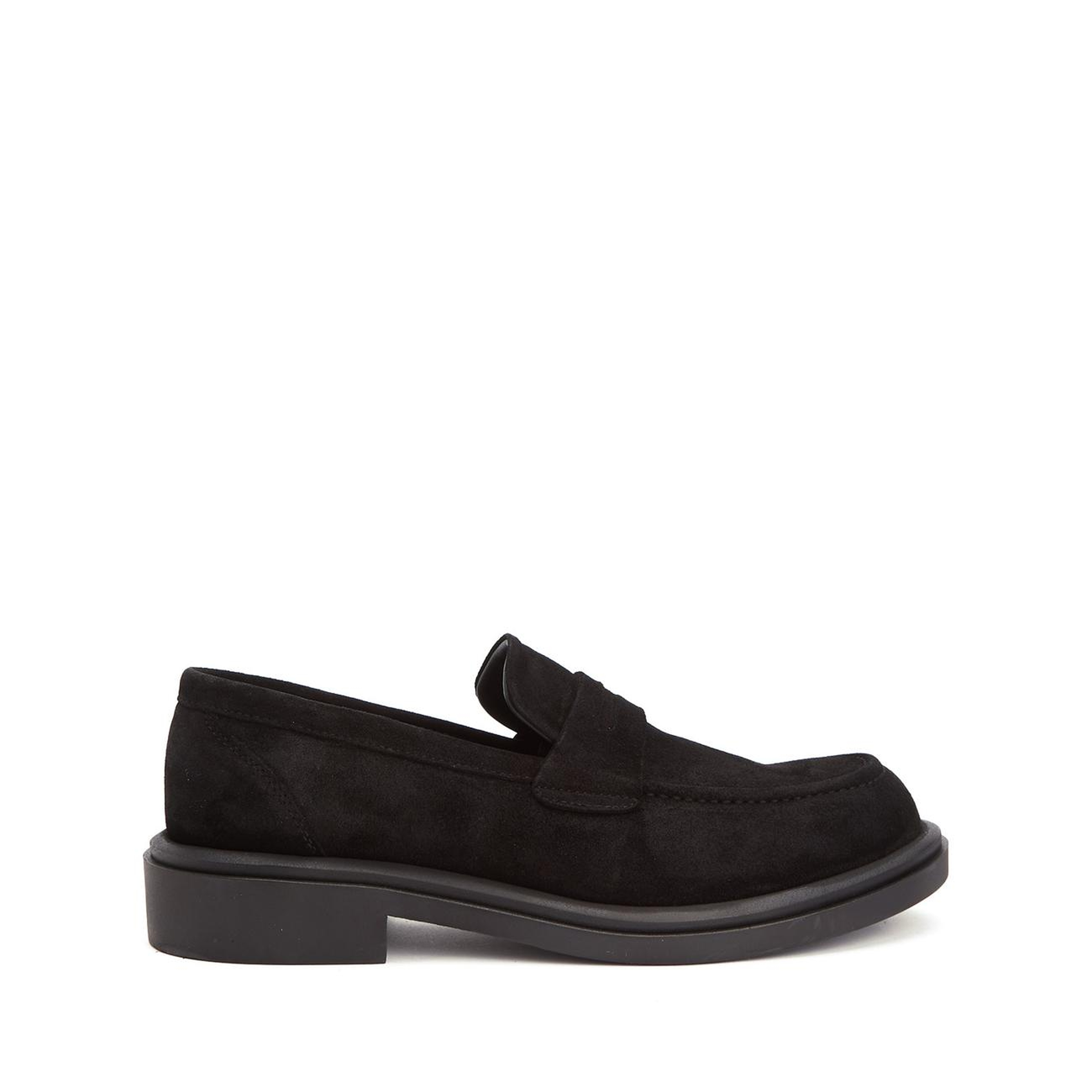 George Hogg Erkek Siyah Süet Loafer