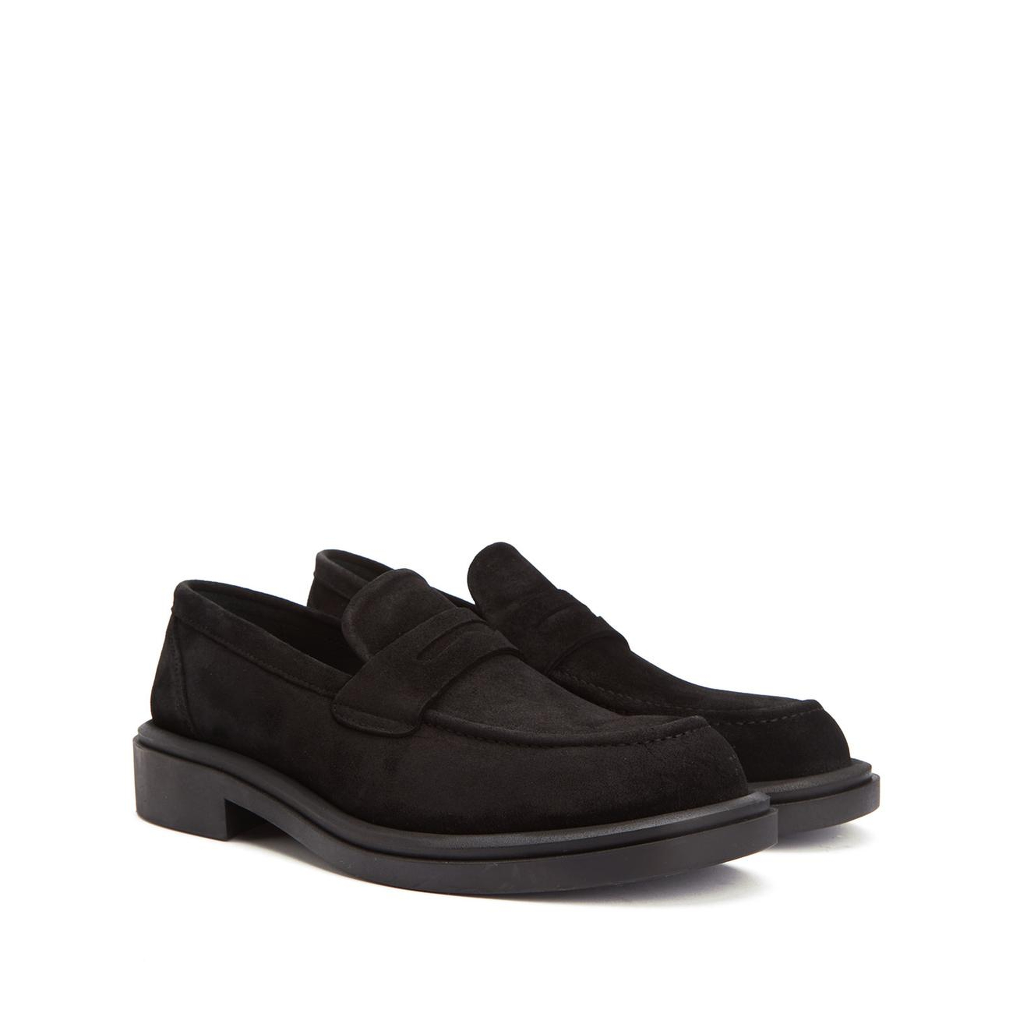 George Hogg Erkek Siyah Süet Loafer