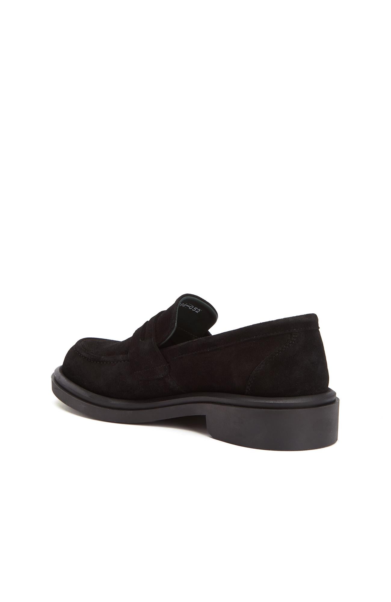 George Hogg Erkek Siyah Süet Loafer