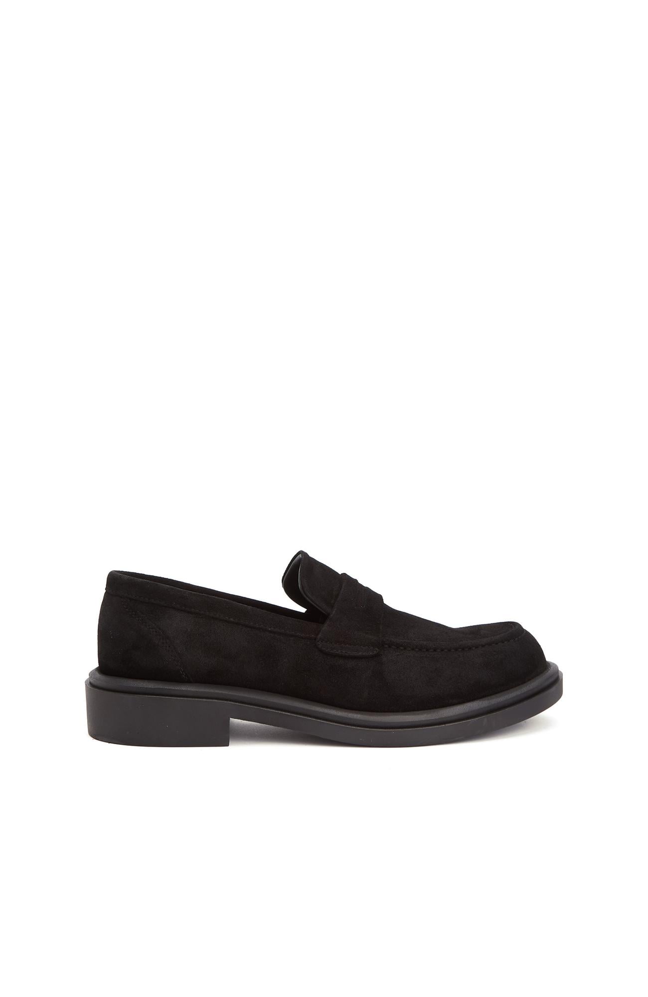 George Hogg Erkek Siyah Süet Loafer