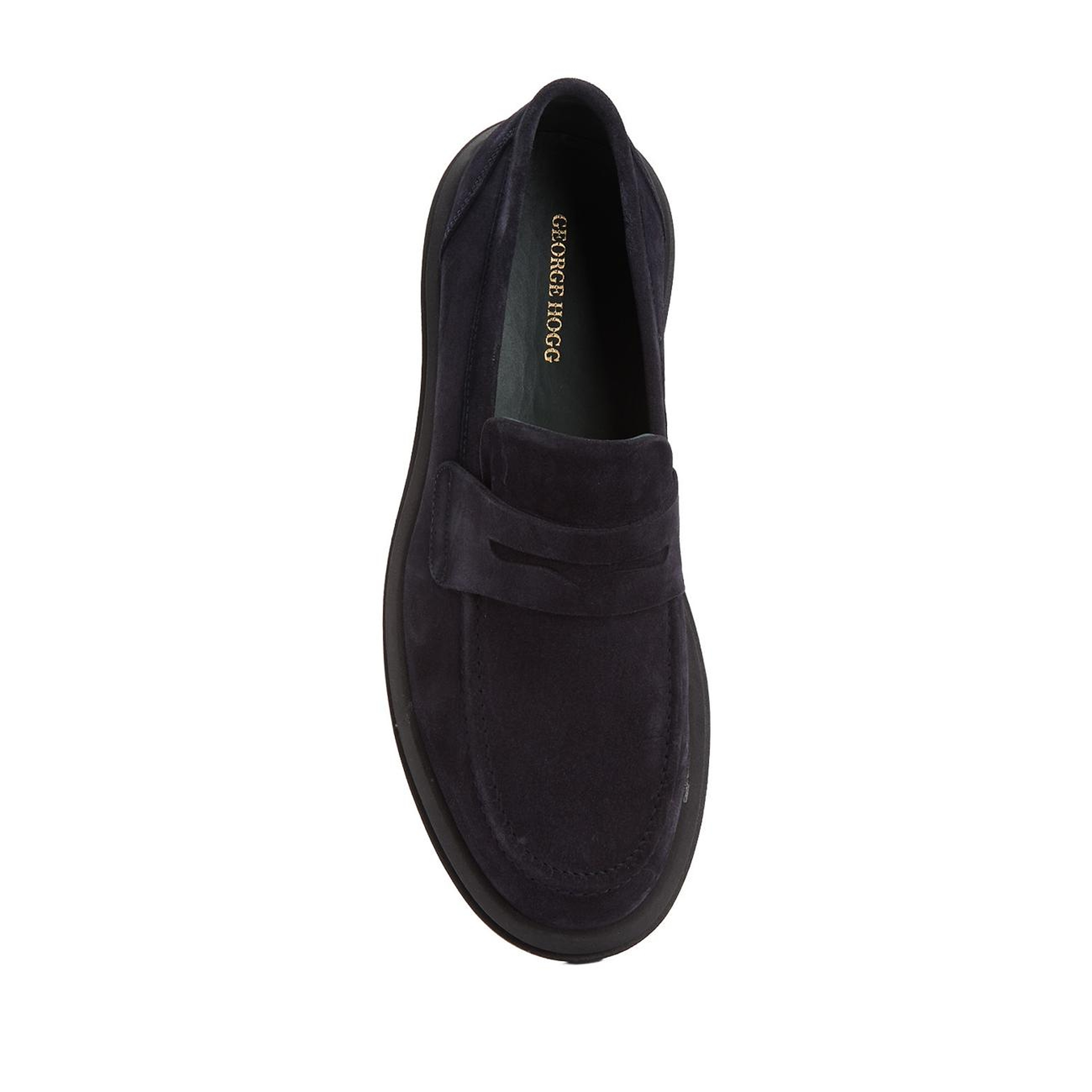 George Hogg Erkek Lacivert Süet Loafer