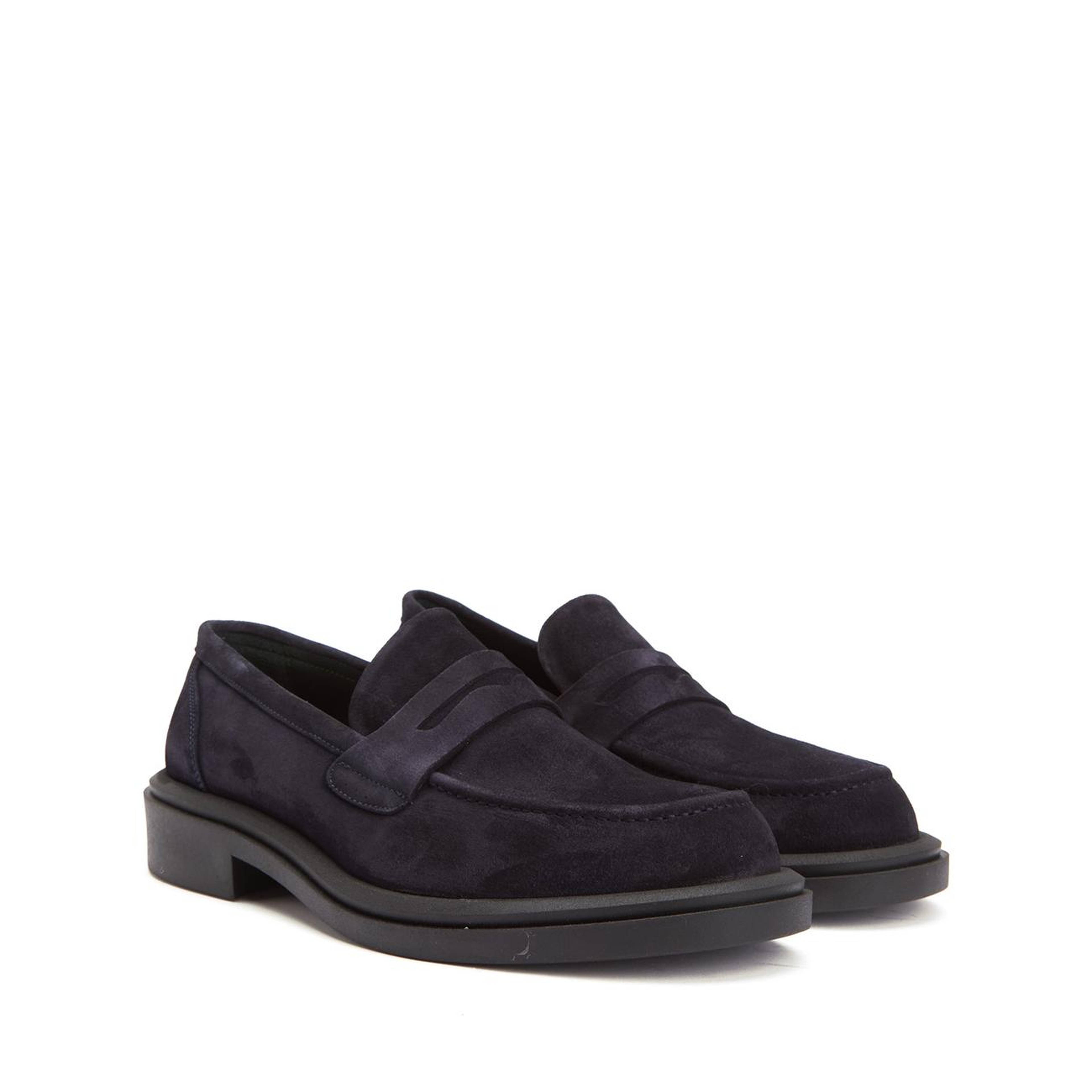 George Hogg Erkek Lacivert Süet Loafer
