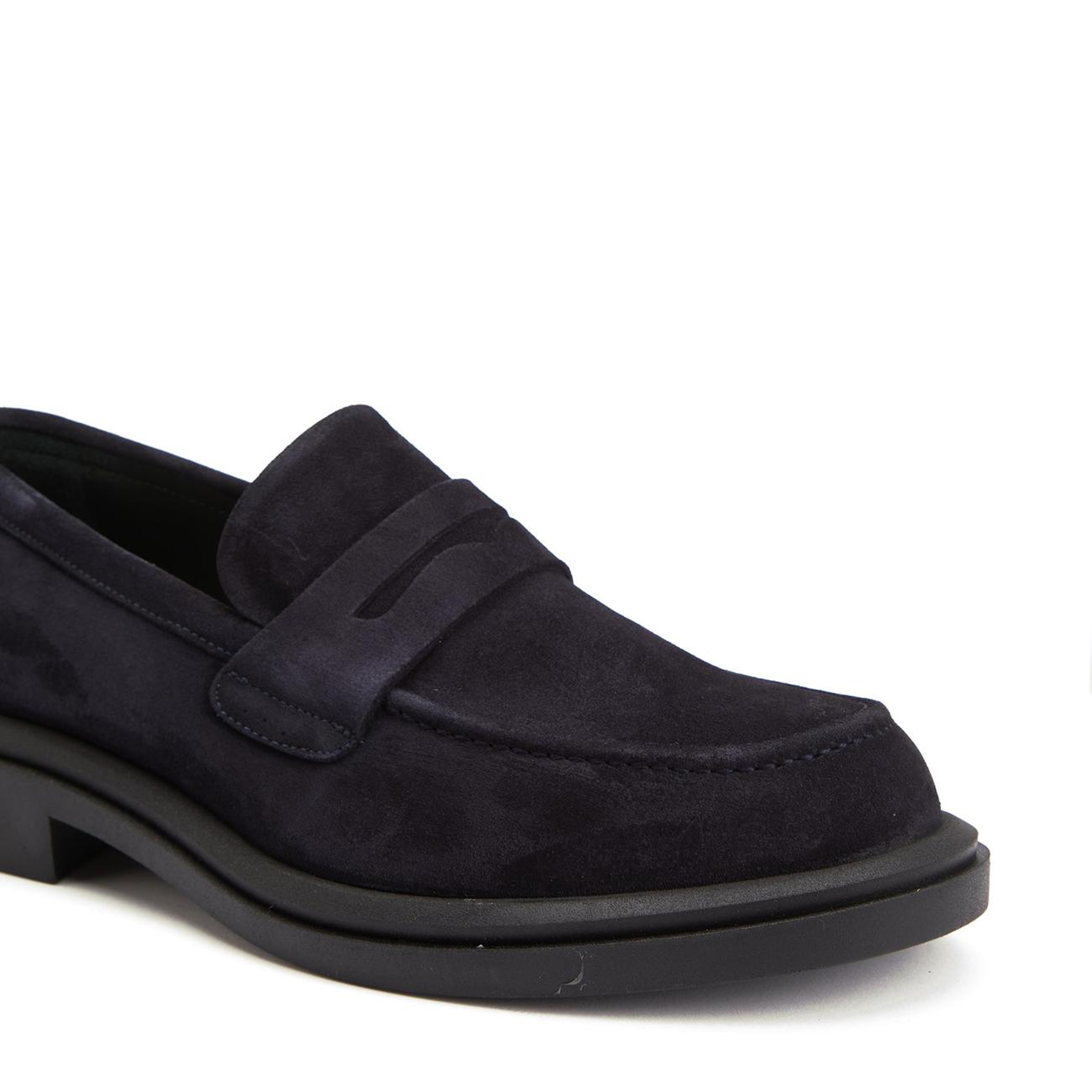 George Hogg Erkek Lacivert Süet Loafer