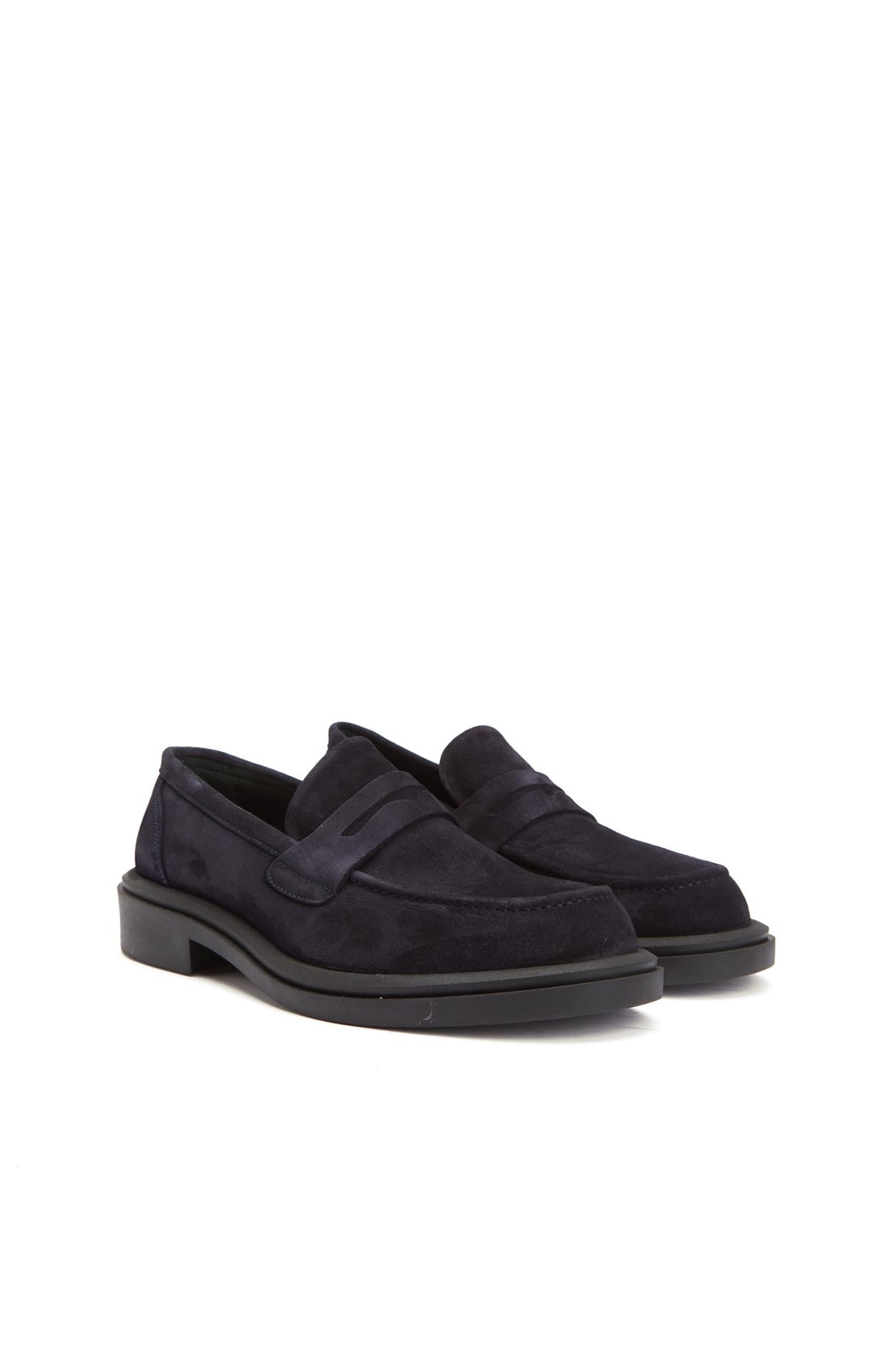 George Hogg Erkek Lacivert Süet Loafer