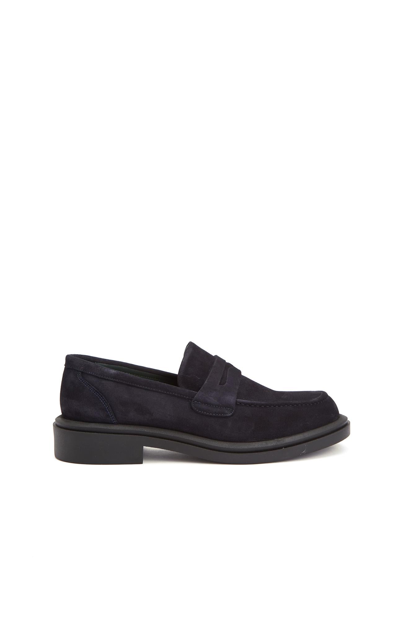 George Hogg Erkek Lacivert Süet Loafer