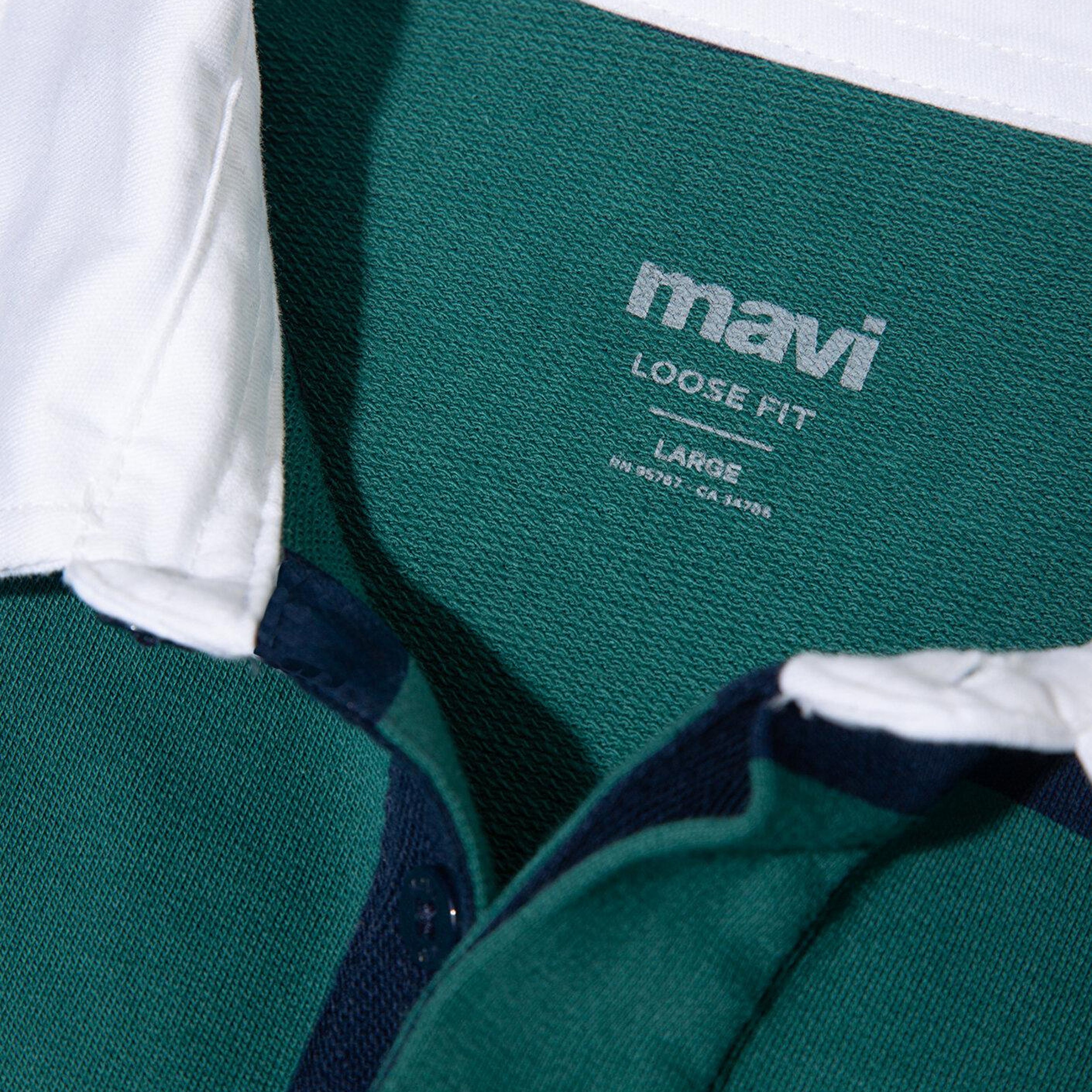 Mavi Mavi Logo Çizgili Lacivert Sweatshirt 0S10371-70497