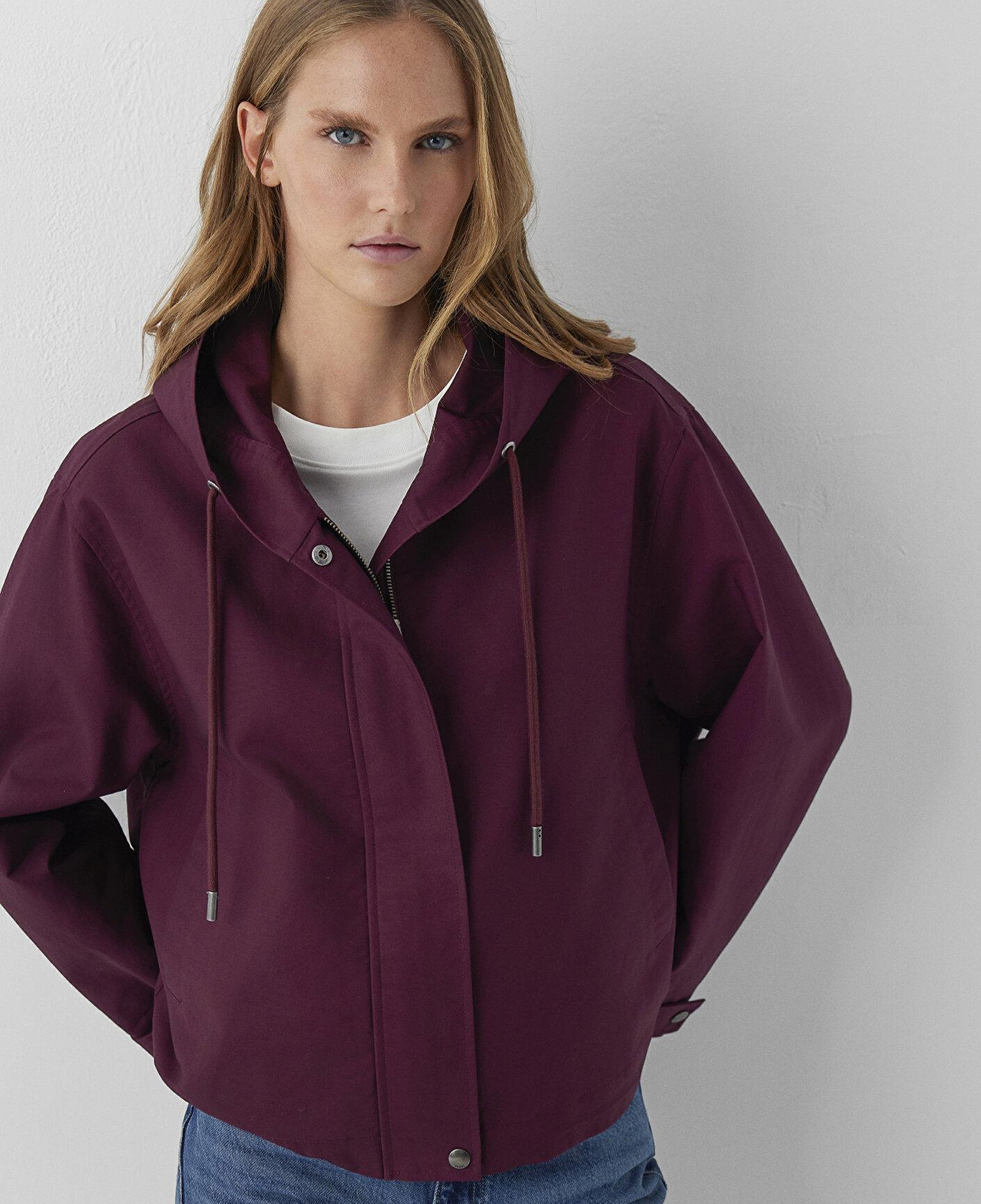 Mavi Bordo Ceket Oversize / Geniş Kesim 1110888-70434