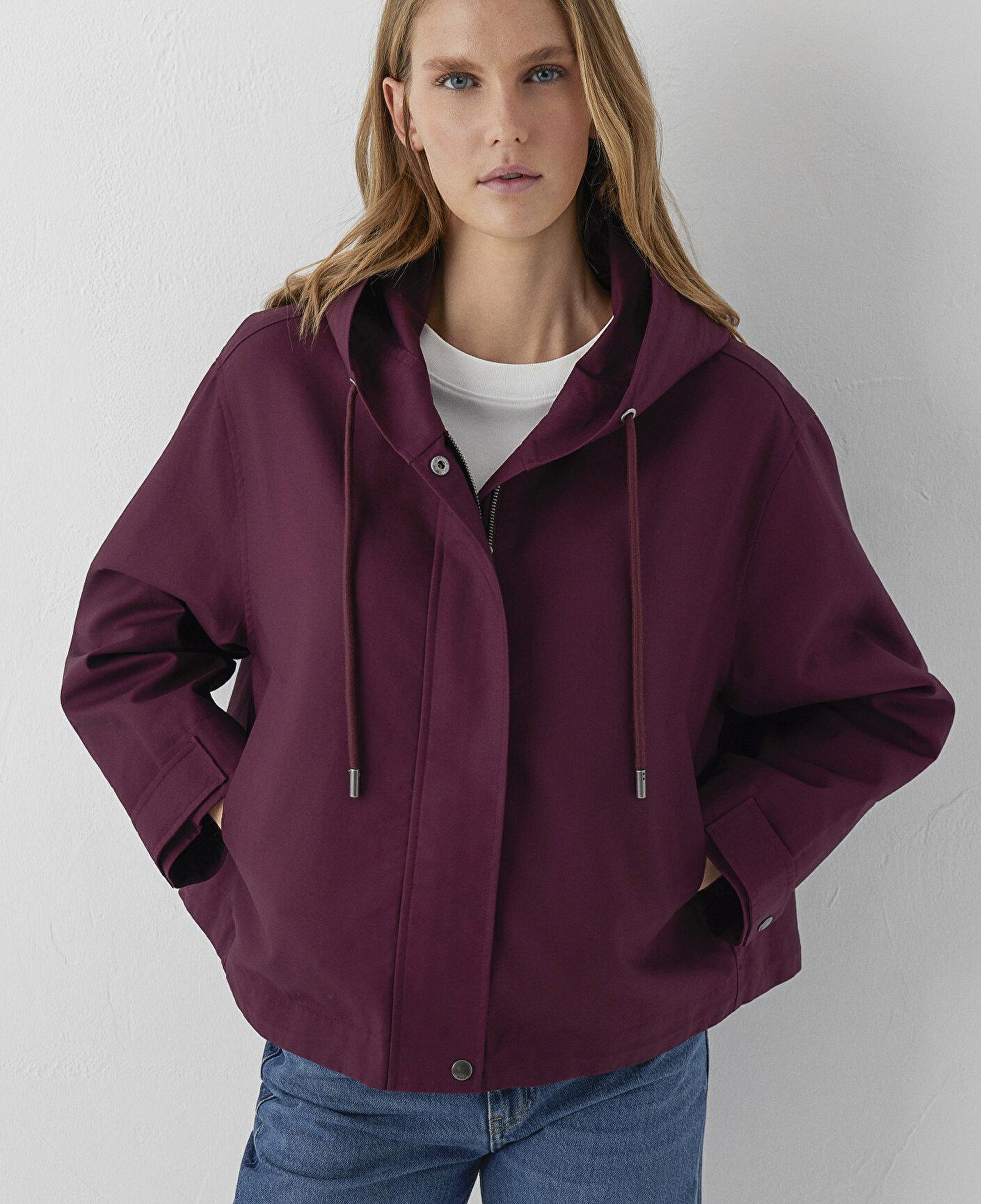 Mavi Bordo Ceket Oversize / Geniş Kesim 1110888-70434
