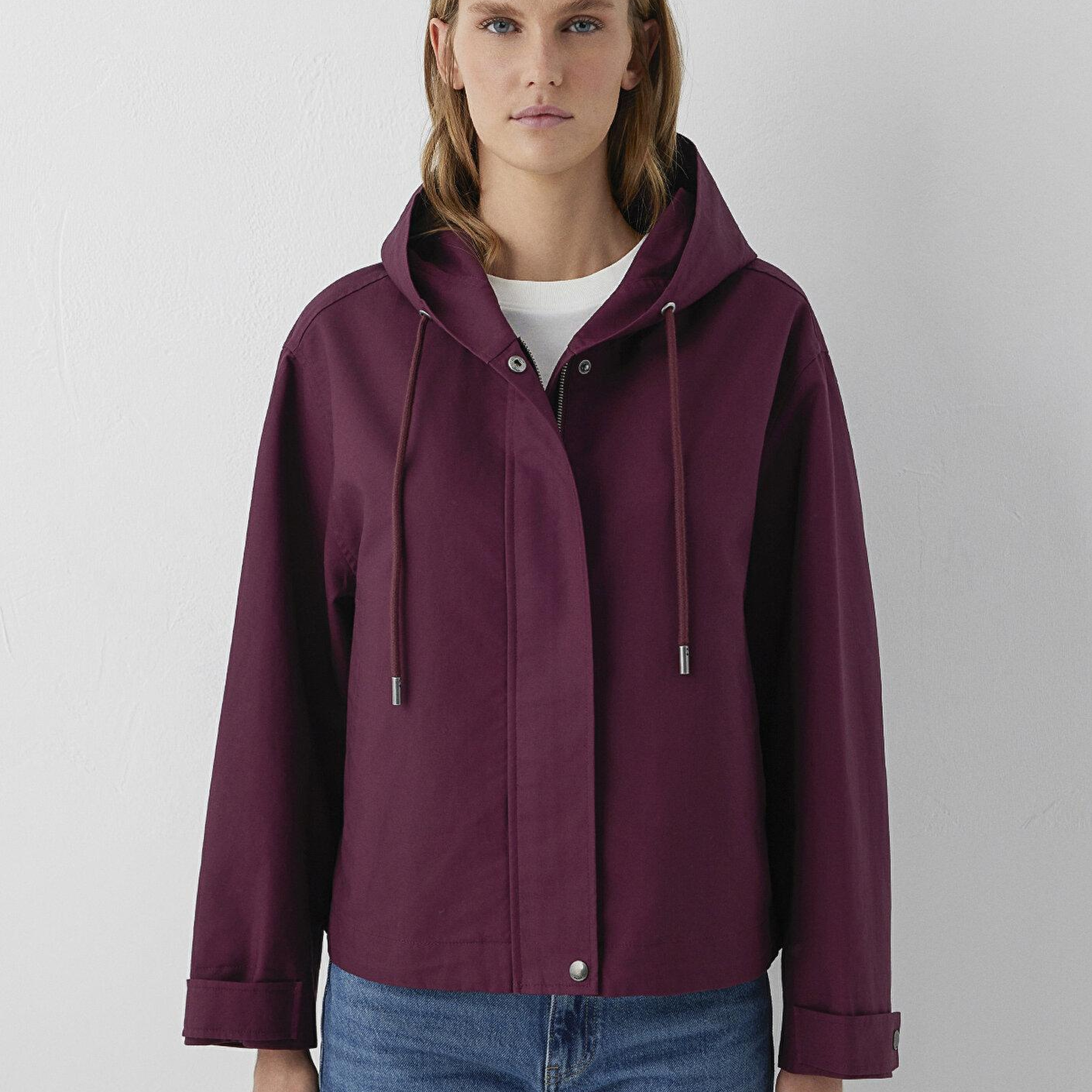 Mavi Bordo Ceket Oversize / Geniş Kesim 1110888-70434