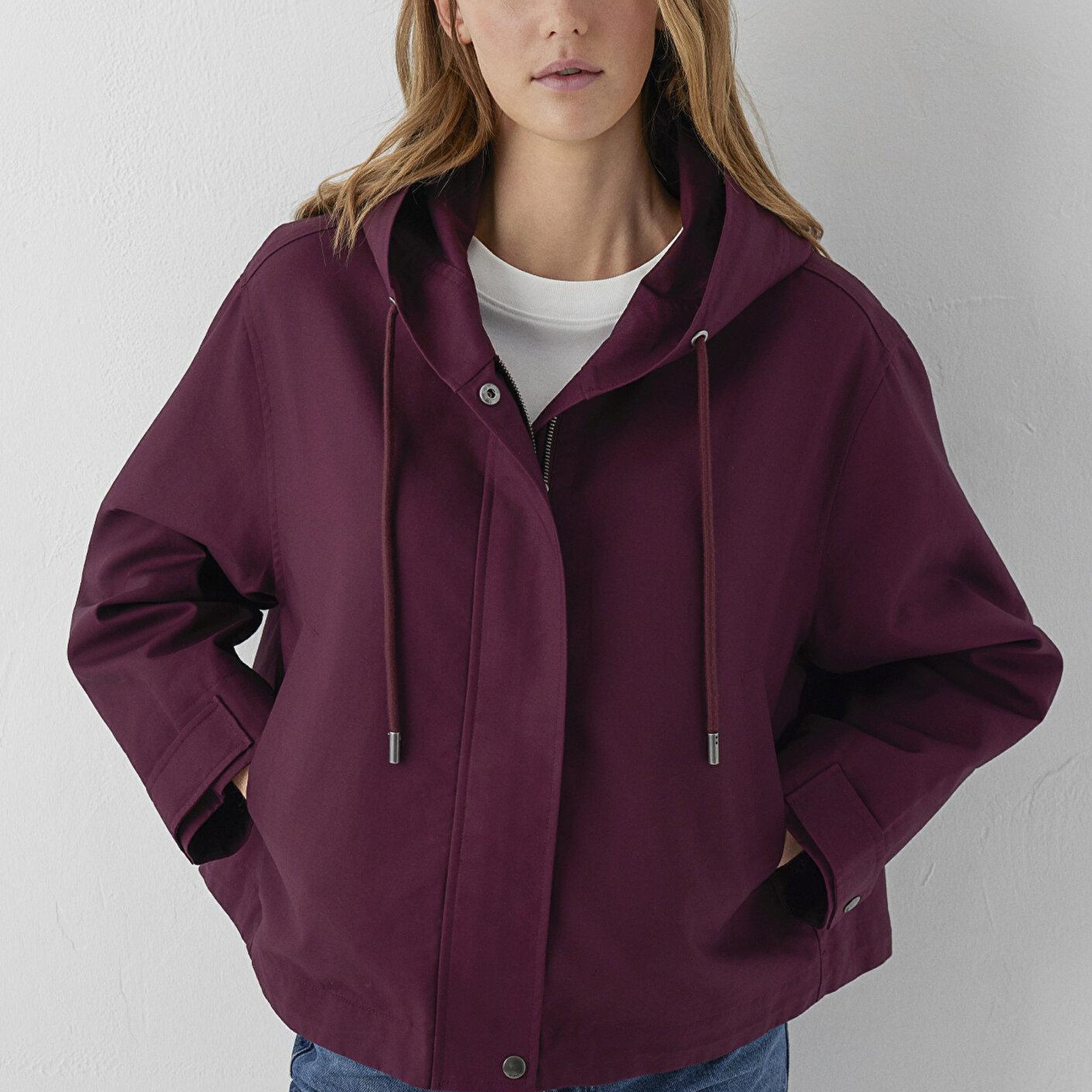 Mavi Bordo Ceket Oversize / Geniş Kesim 1110888-70434